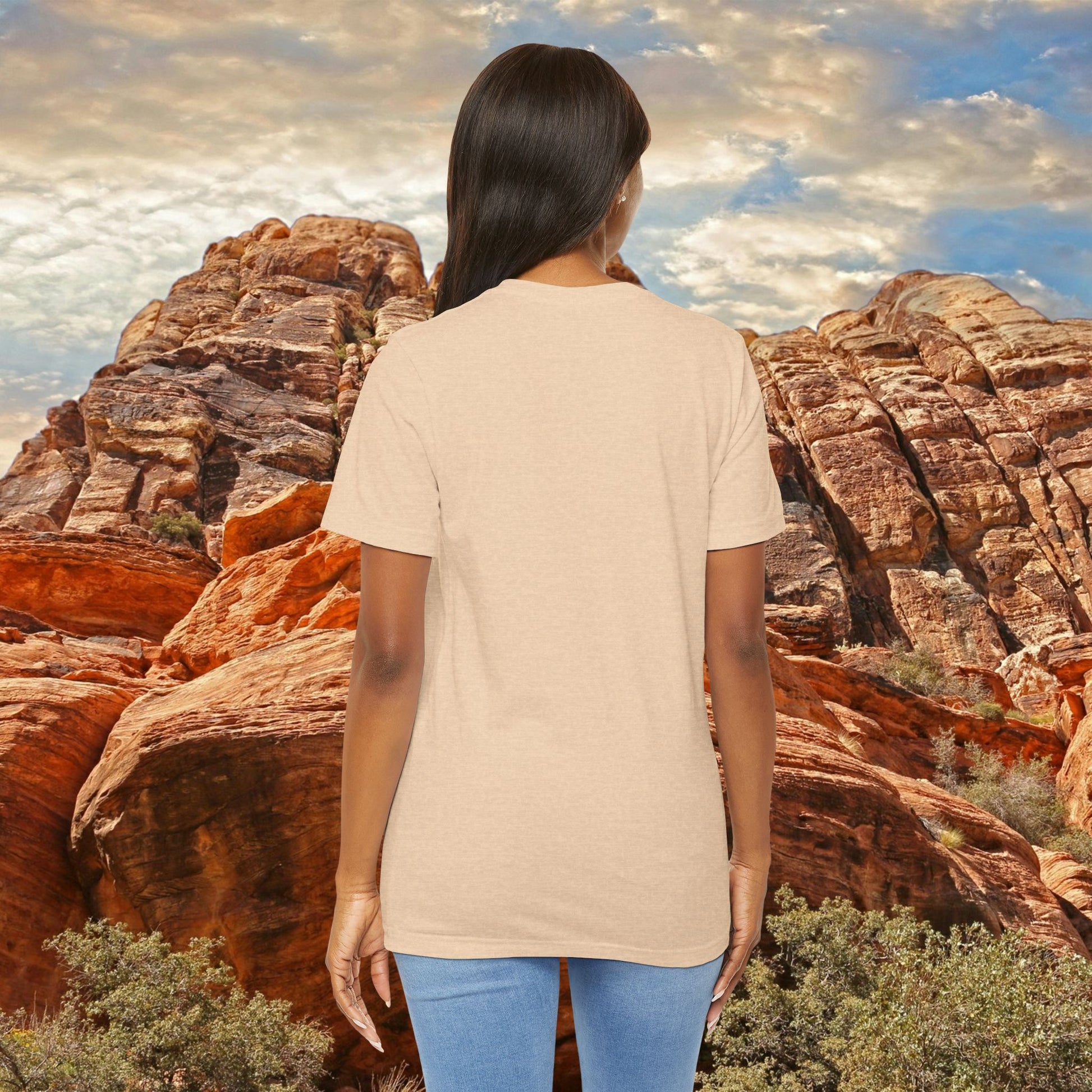 Heather Sand Dune | Dust & Daydreams — Desert Donkey Jersey T-Shirt | T-Shirt