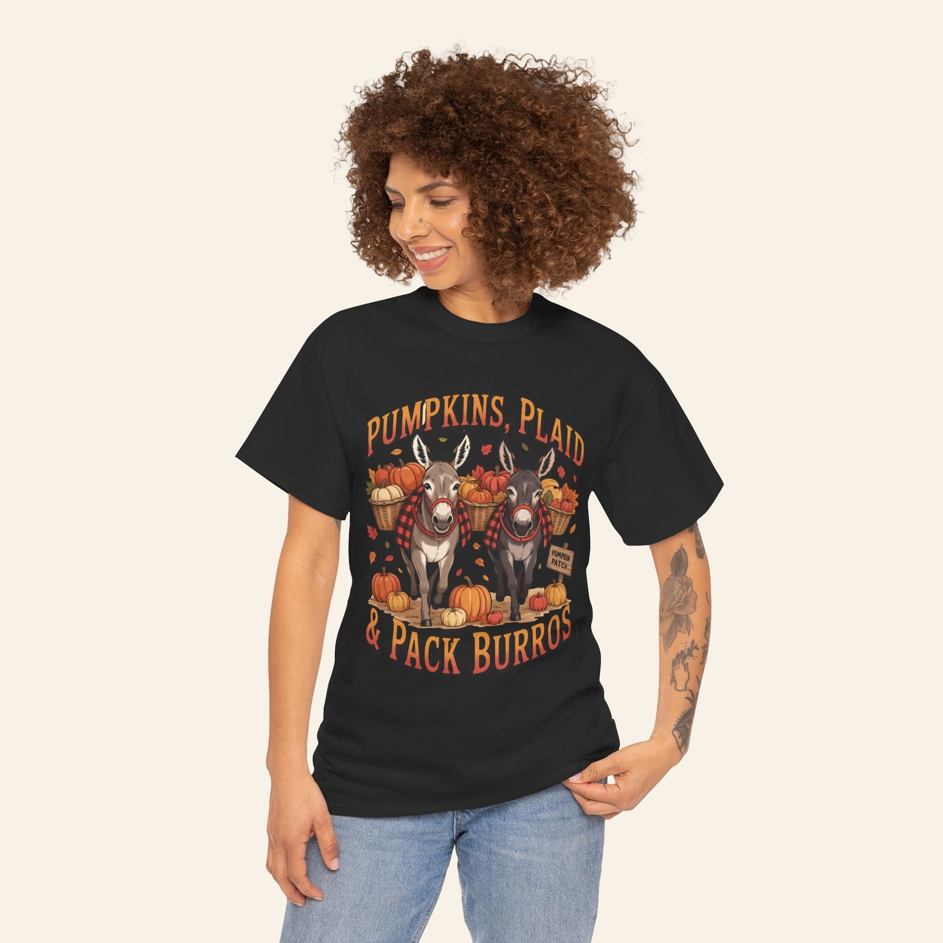 Pumpkins, Plaid, & Pack Burros T-Shirt (Heavy)