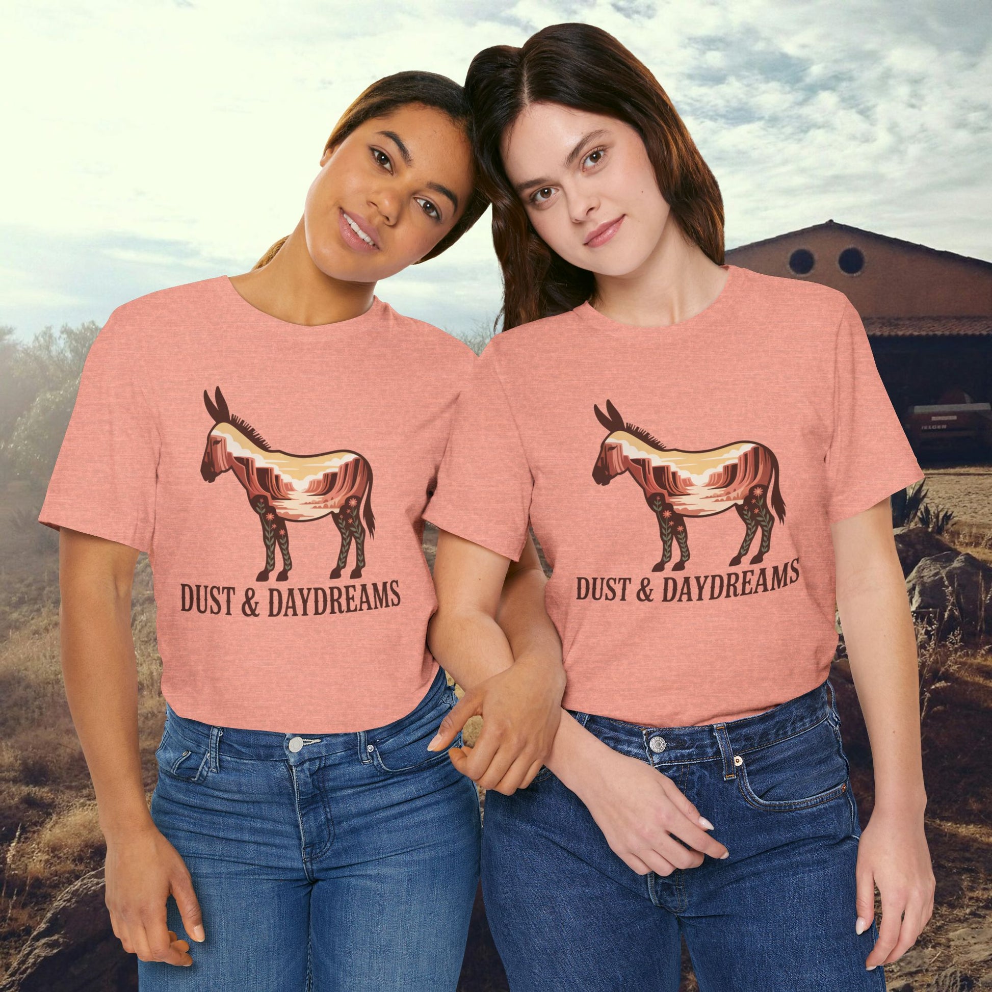 Heather Sunset | Dust & Daydreams — Desert Donkey Jersey T-Shirt | T-Shirt