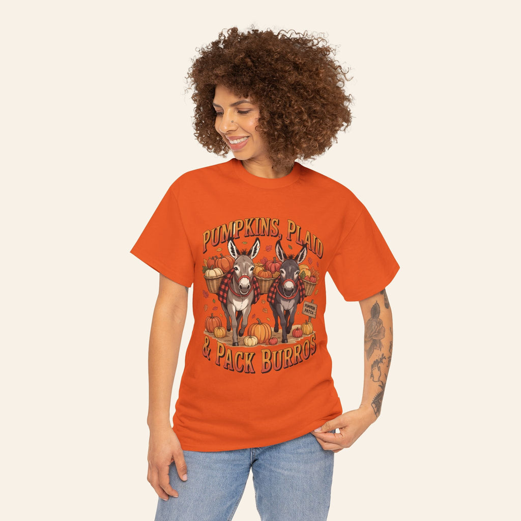 Pumpkins, Plaid, & Pack Burros T-Shirt (Heavy)