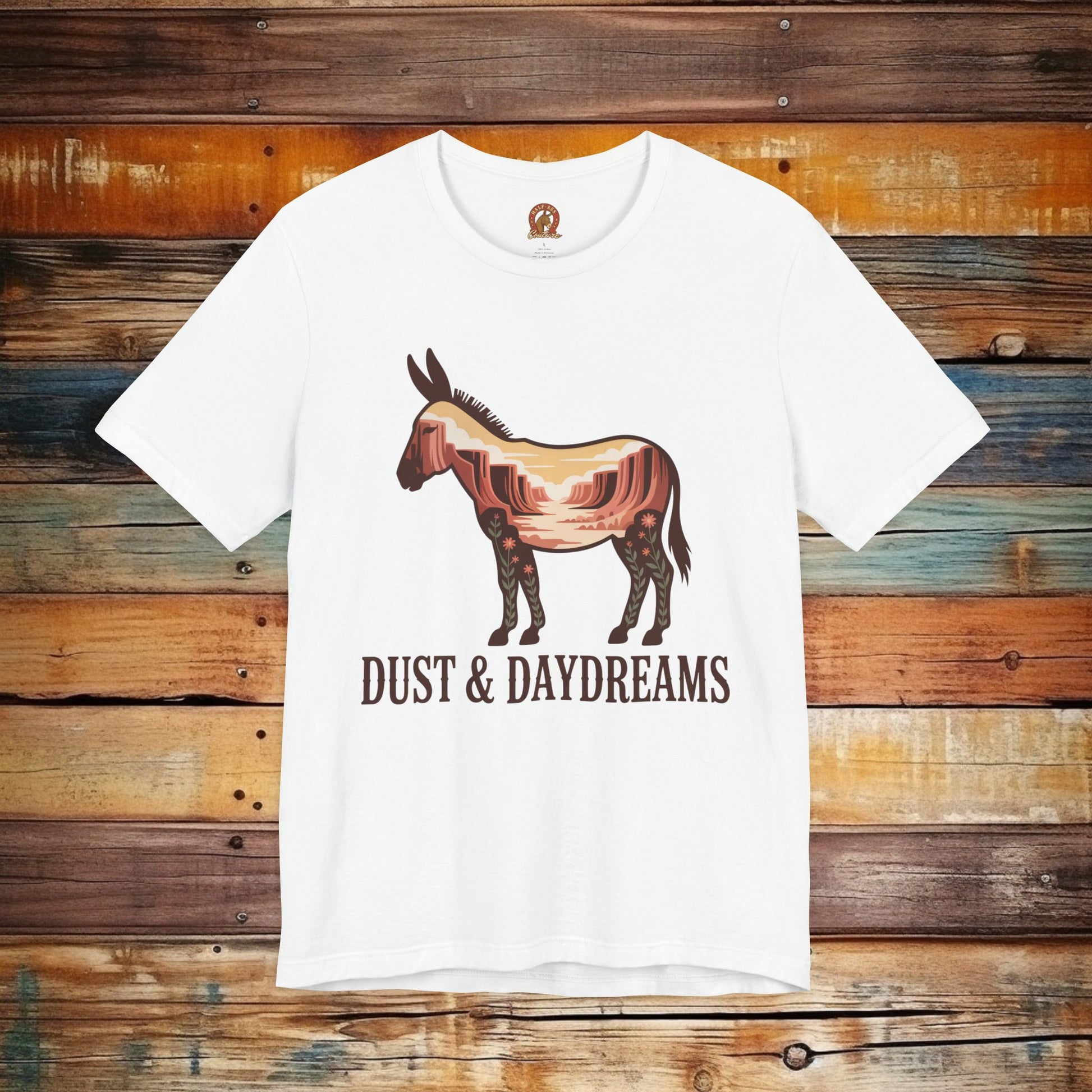White | Dust & Daydreams — Desert Donkey Jersey T-Shirt | T-Shirt