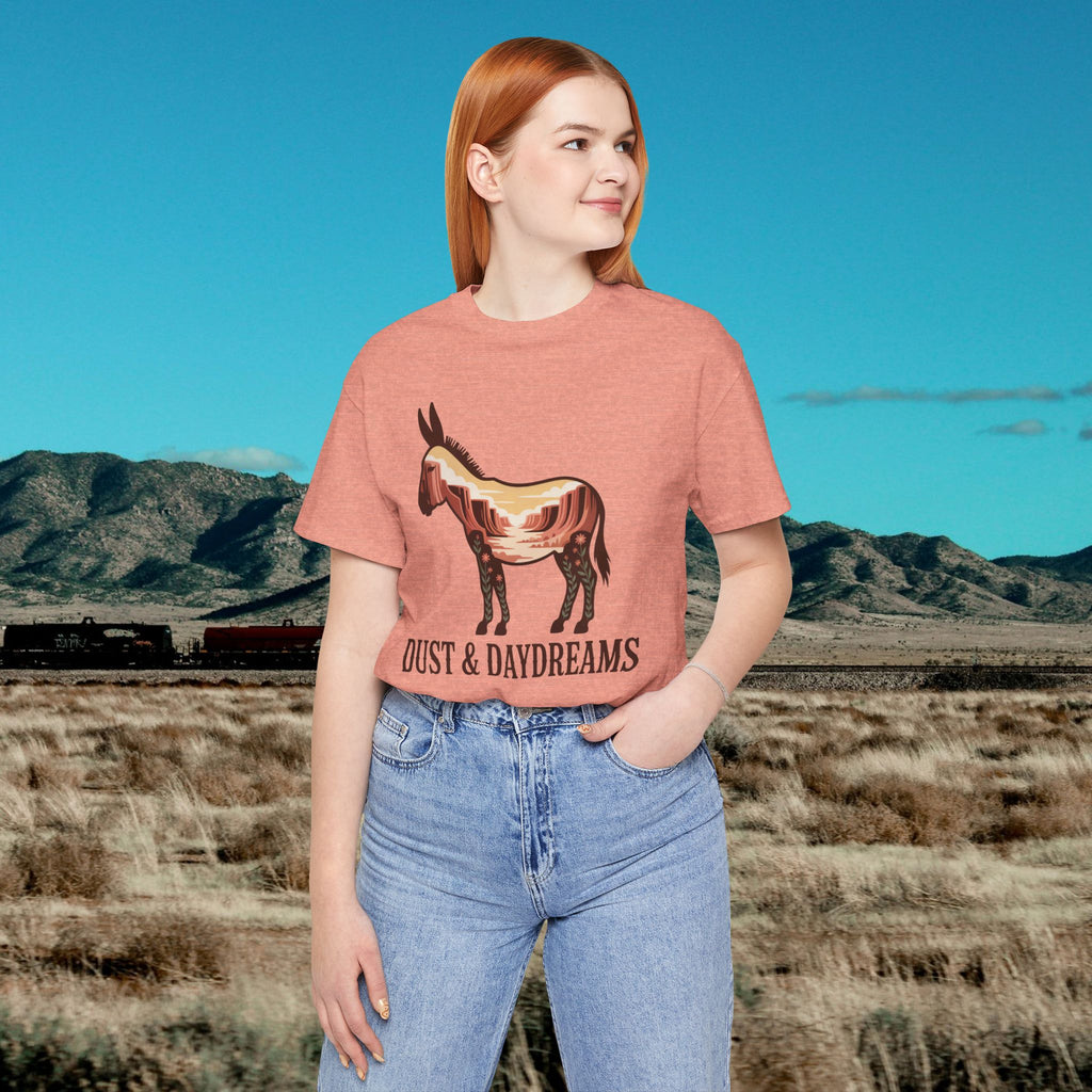 Heather Peach | Dust & Daydreams — Desert Donkey Jersey T-Shirt | T-Shirt