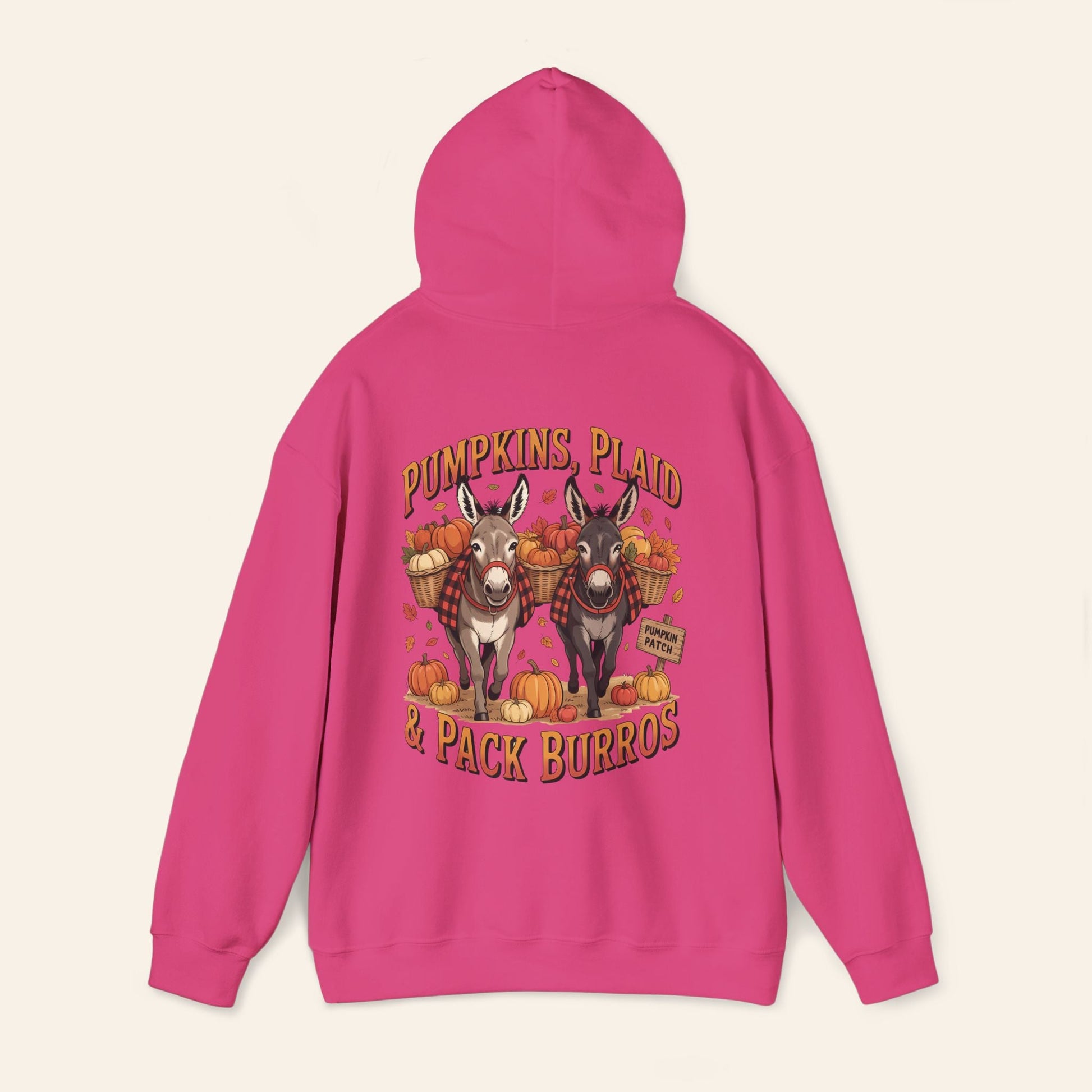 Pumpkins, Plaid & Pack Burros Hoodie