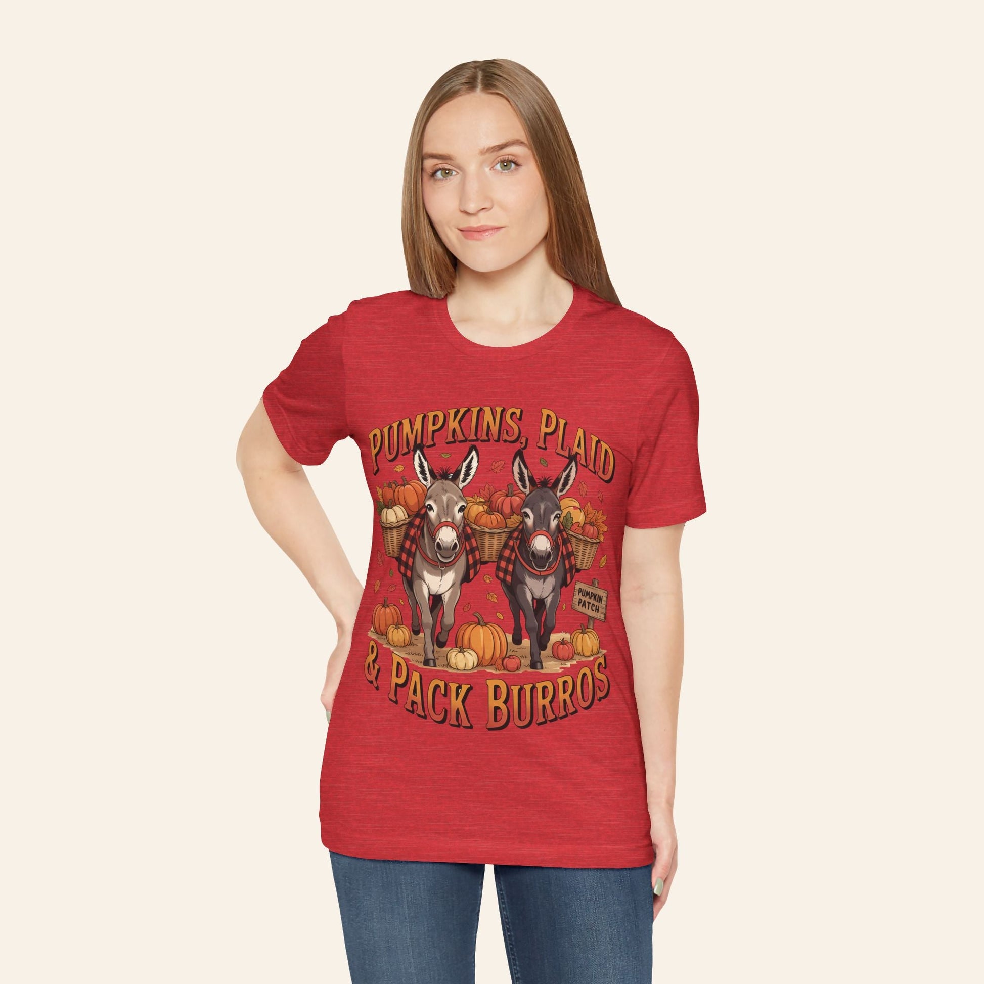 Pumpkins, Plaid & Pack Burros T-Shirt (Dark Set)