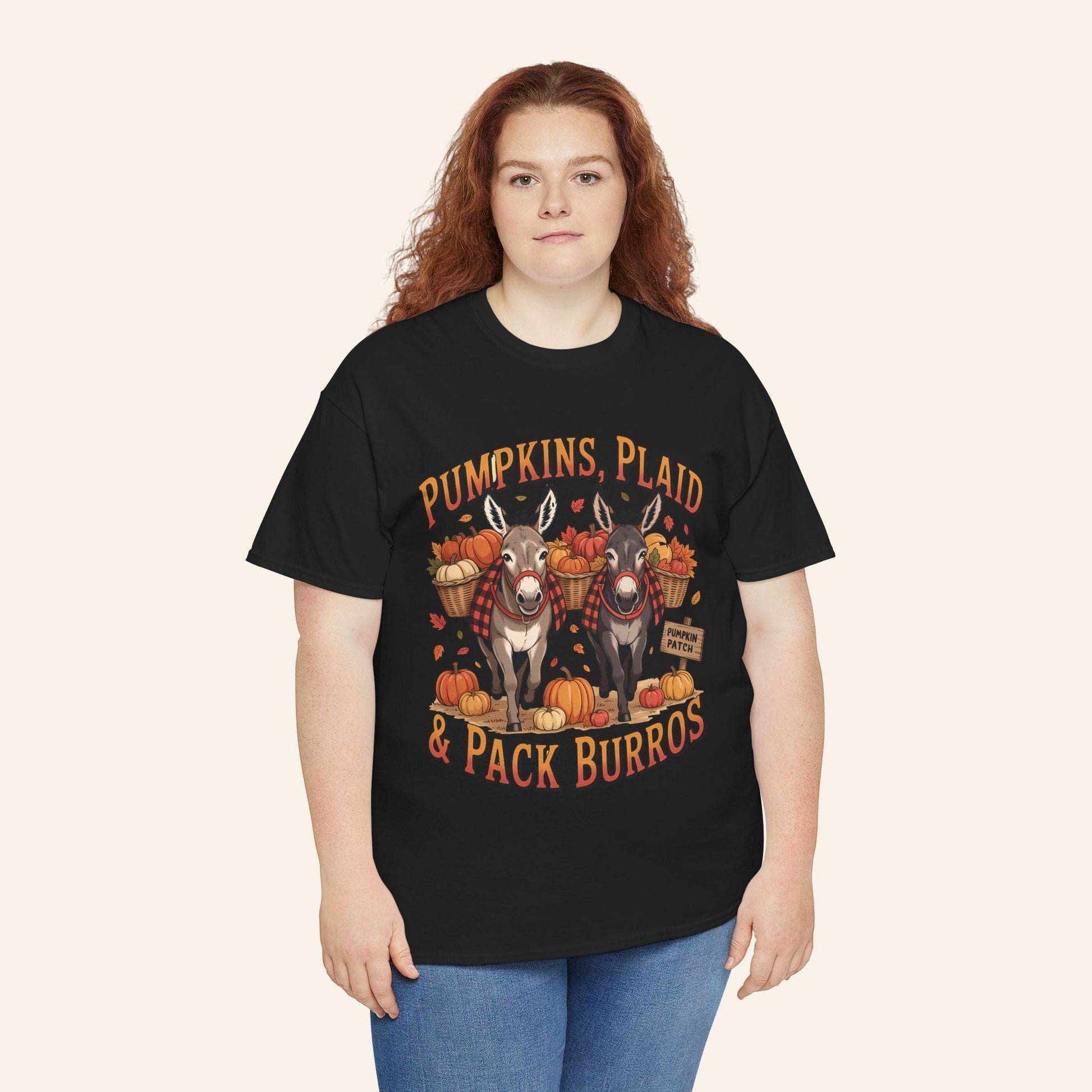 Pumpkins, Plaid, & Pack Burros T-Shirt (Heavy)