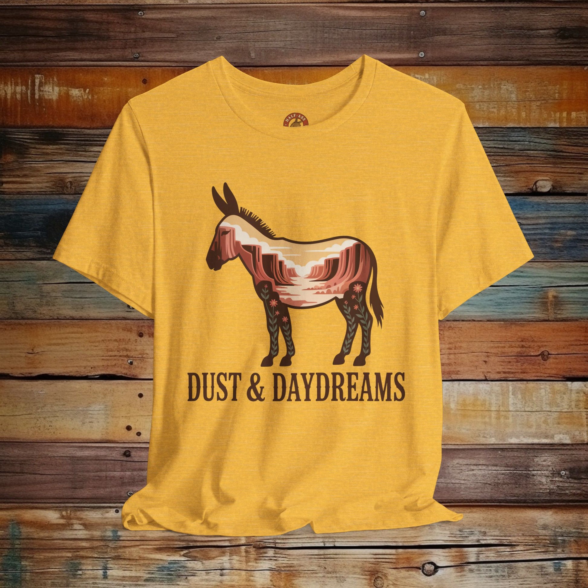Heather Yellow Gold | Dust & Daydreams — Desert Donkey Jersey T-Shirt | T-Shirt