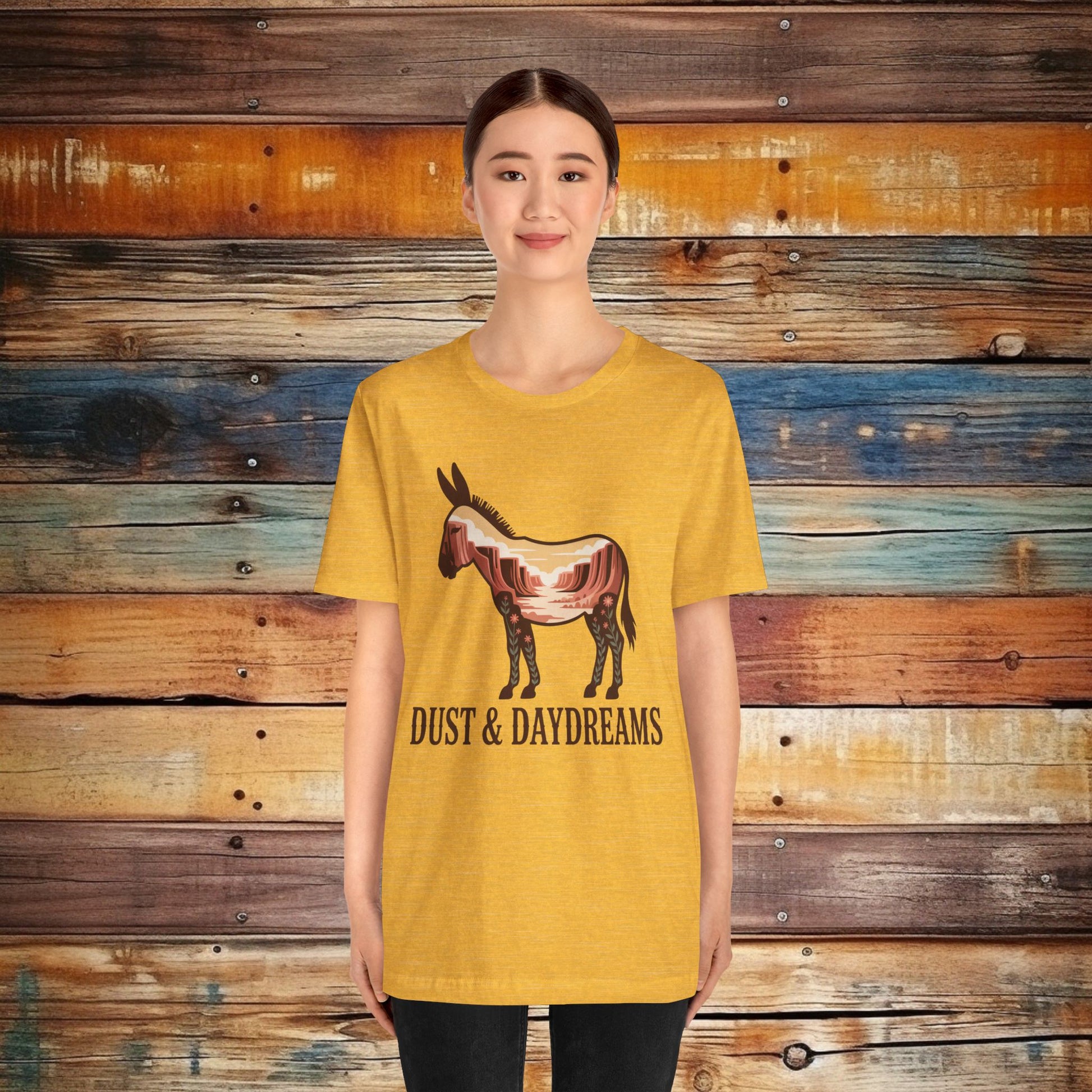Heather Yellow Gold | Dust & Daydreams — Desert Donkey Jersey T-Shirt | T-Shirt