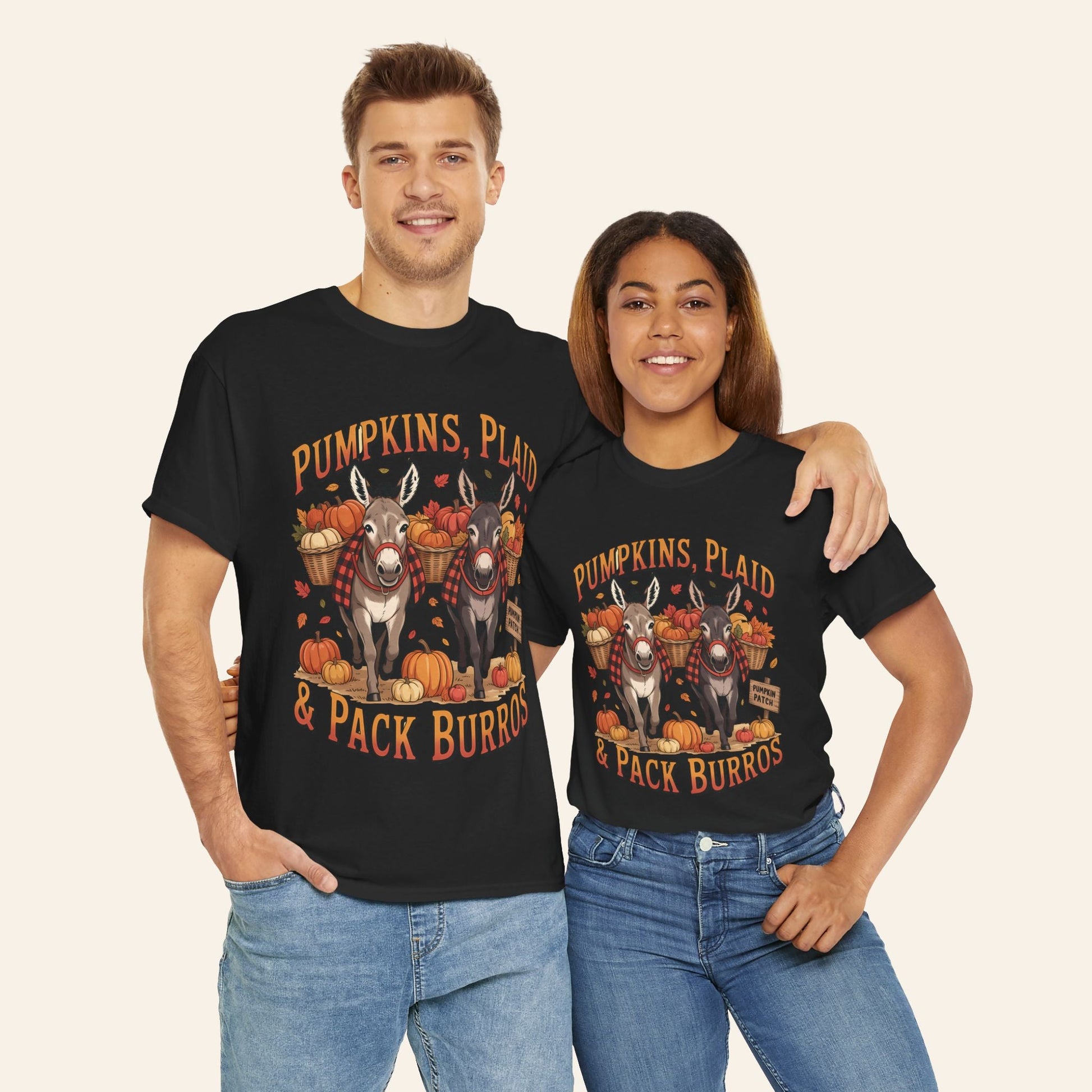 Pumpkins, Plaid, & Pack Burros T-Shirt (Heavy)