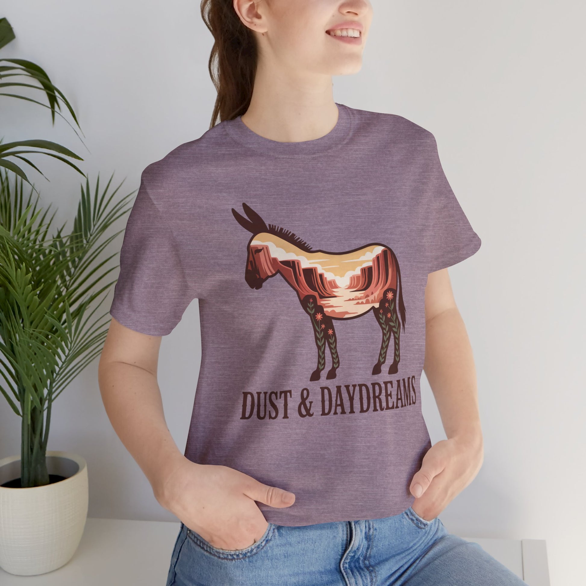 Heather Purple | Dust & Daydreams — Desert Donkey Jersey T-Shirt | T-Shirt