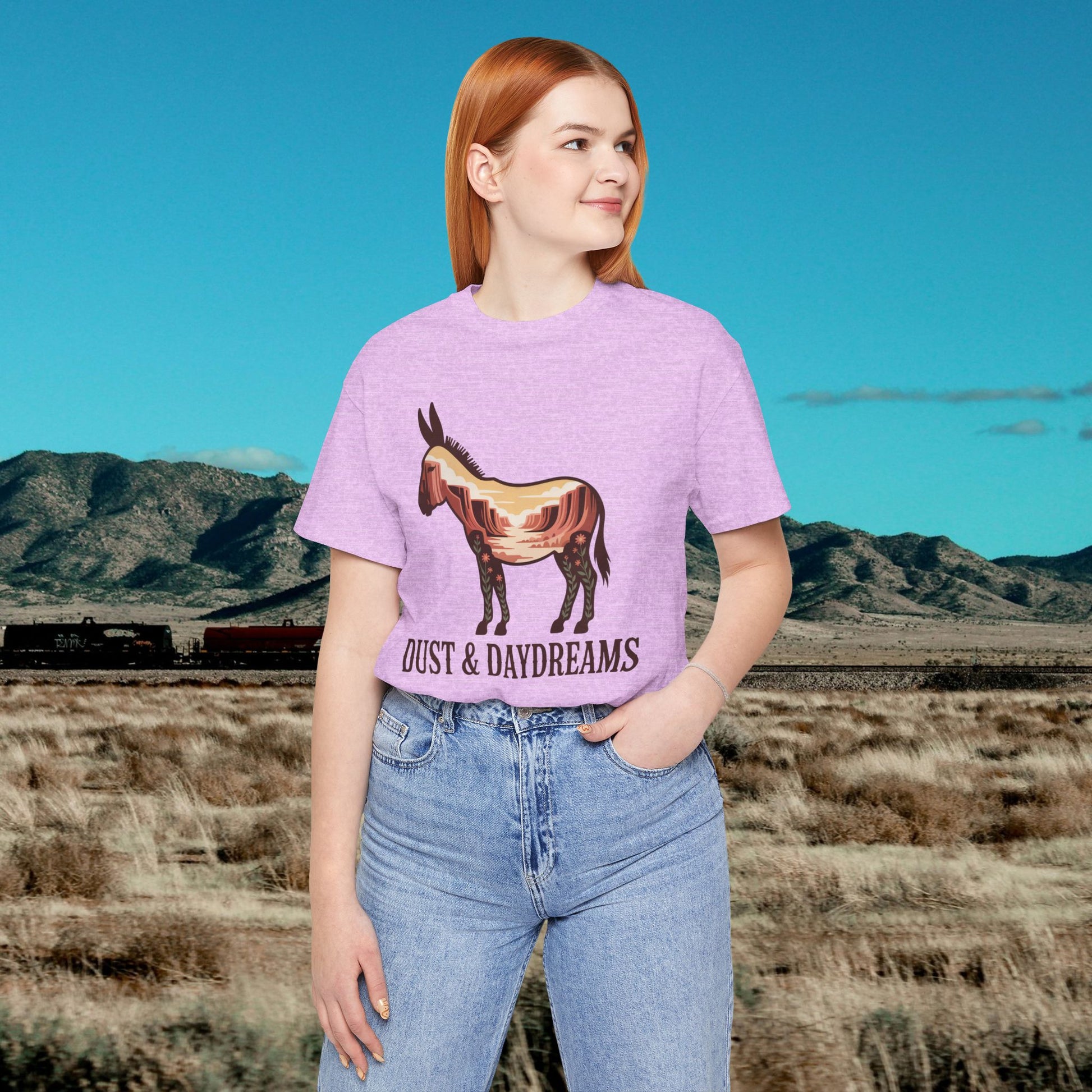 Heather Prism Lilac | Dust & Daydreams — Desert Donkey Jersey T-Shirt | T-Shirt