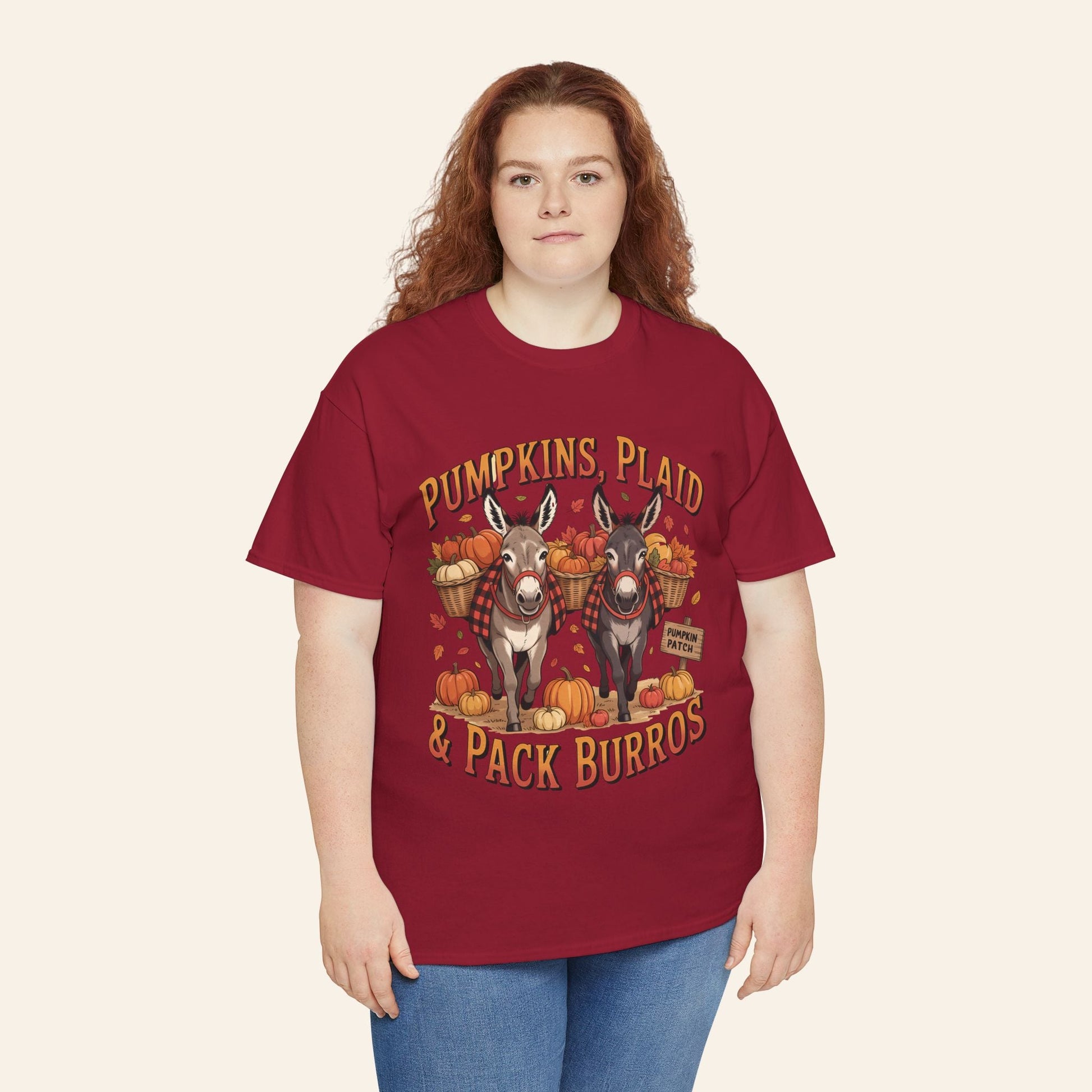 Pumpkins, Plaid, & Pack Burros T-Shirt (Heavy)