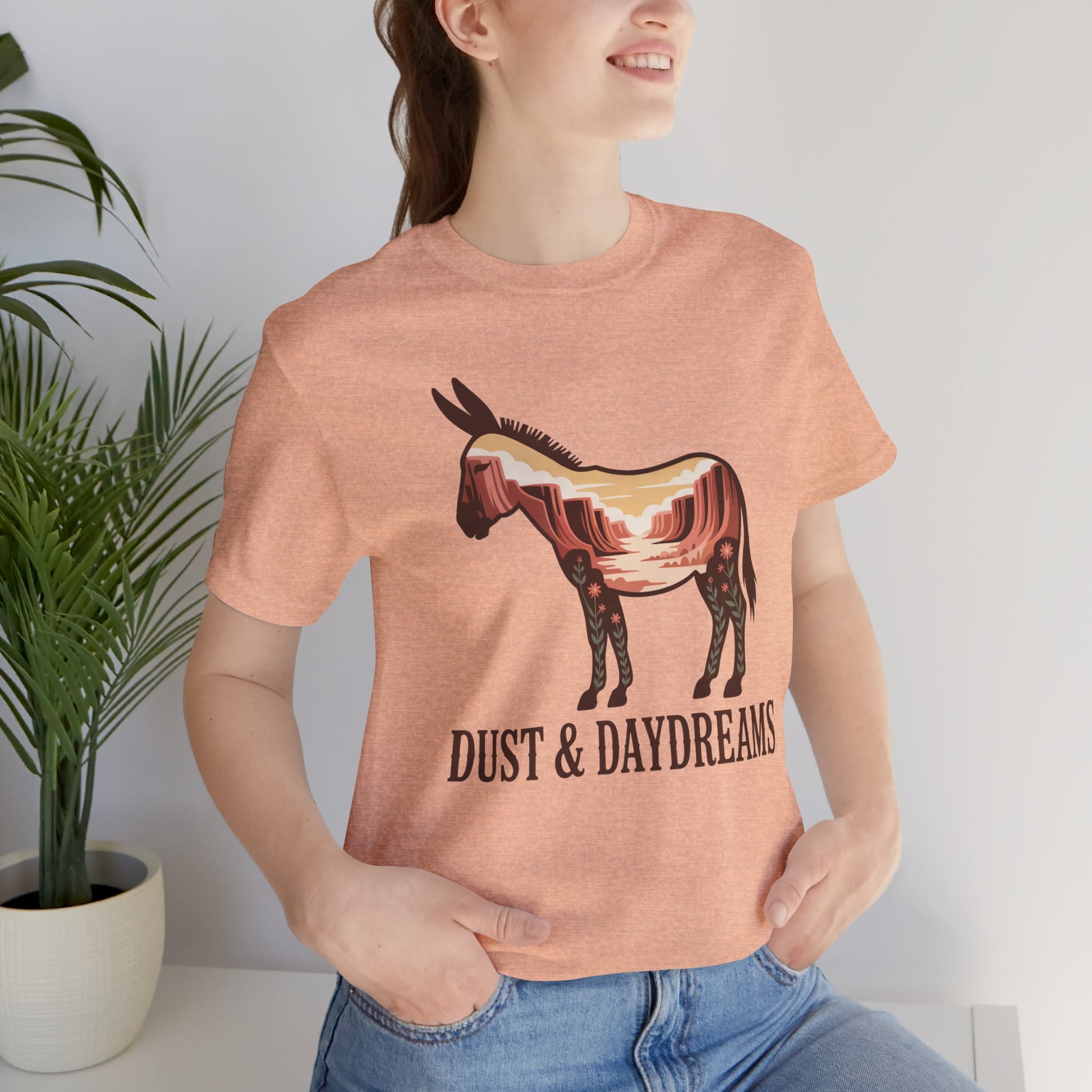 Heather Peach | Dust & Daydreams — Desert Donkey Jersey T-Shirt | T-Shirt