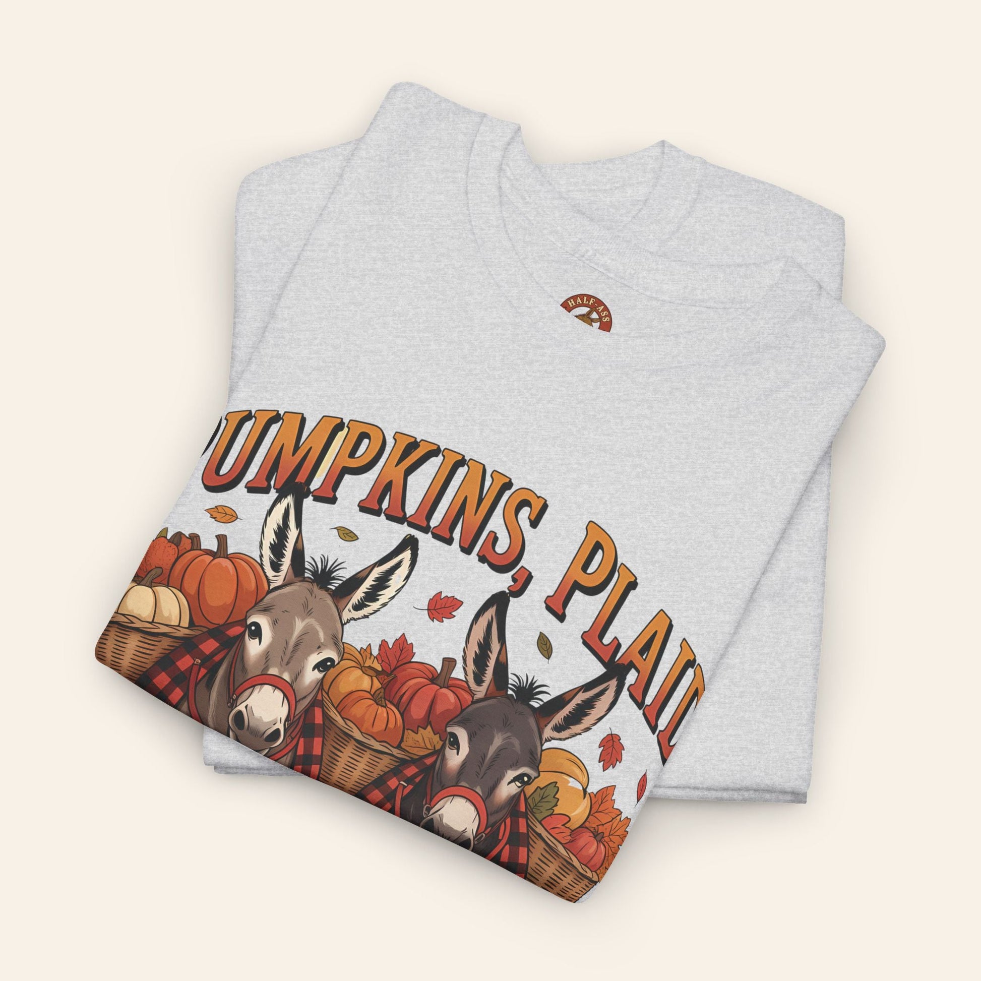 Pumpkins, Plaid, & Pack Burros T-Shirt (Heavy)