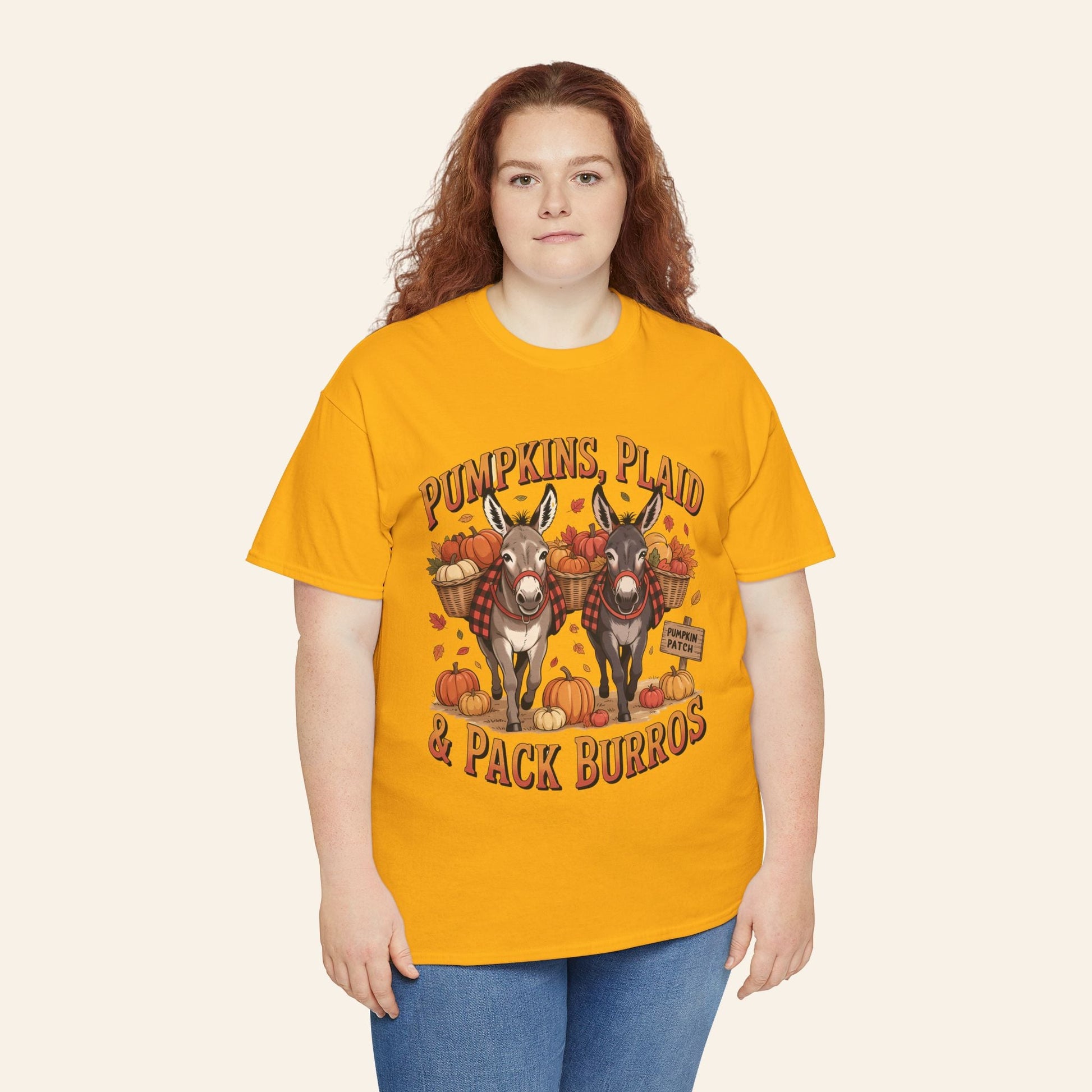 Pumpkins, Plaid, & Pack Burros T-Shirt (Heavy)