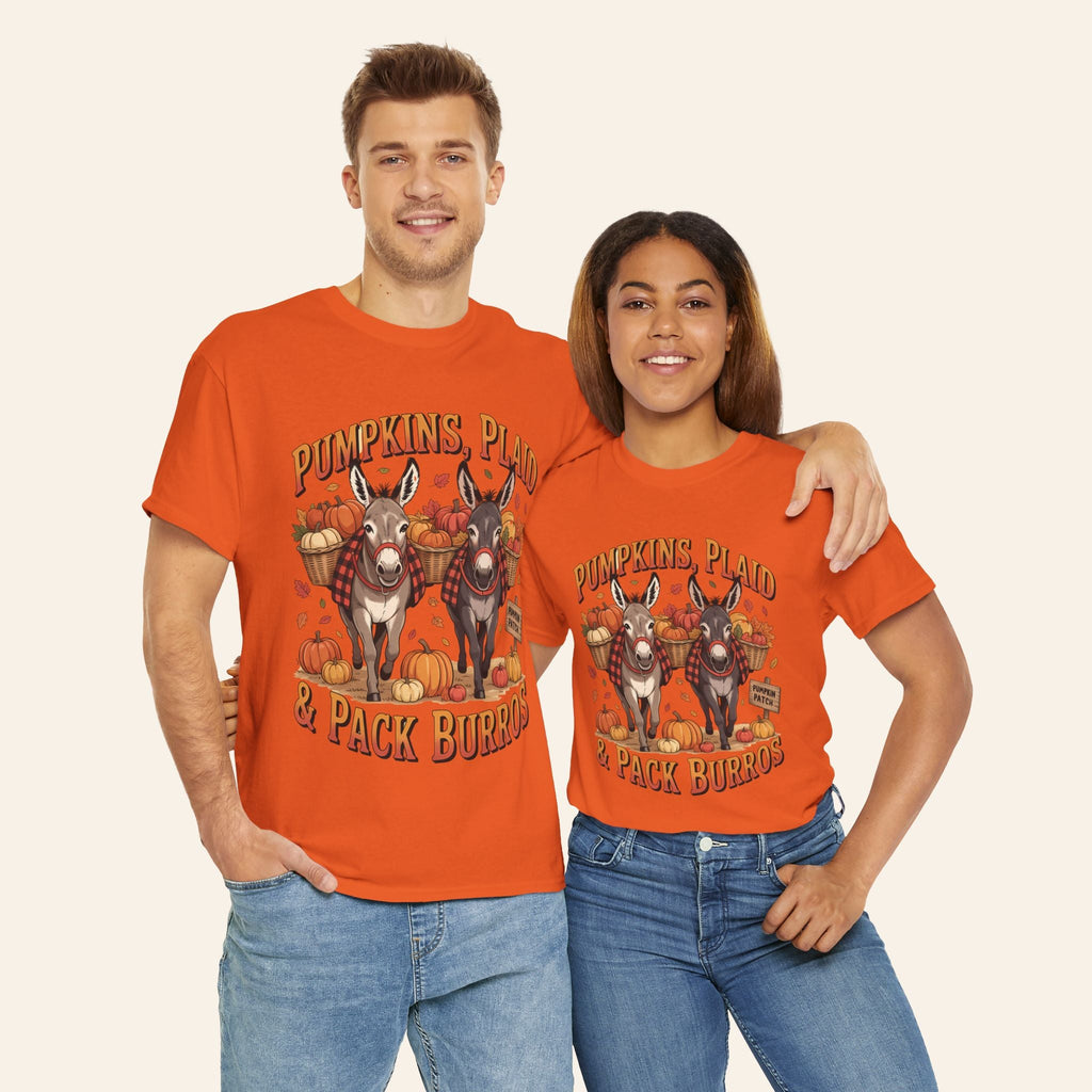 Pumpkins, Plaid, & Pack Burros T-Shirt (Heavy)