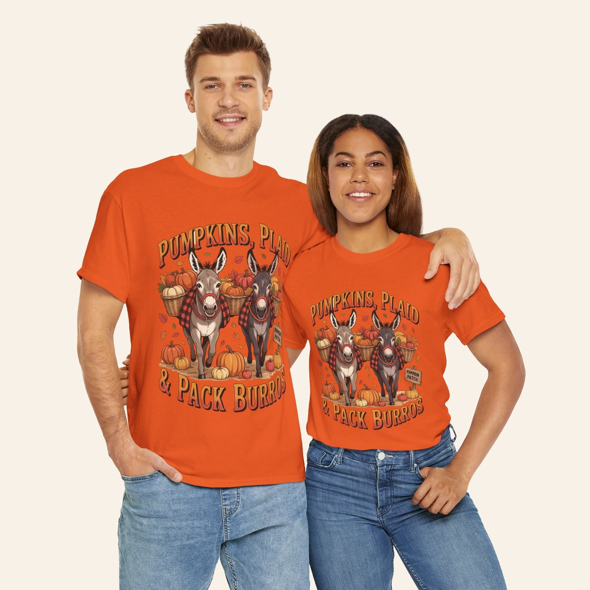 Pumpkins, Plaid, & Pack Burros T-Shirt (Heavy)