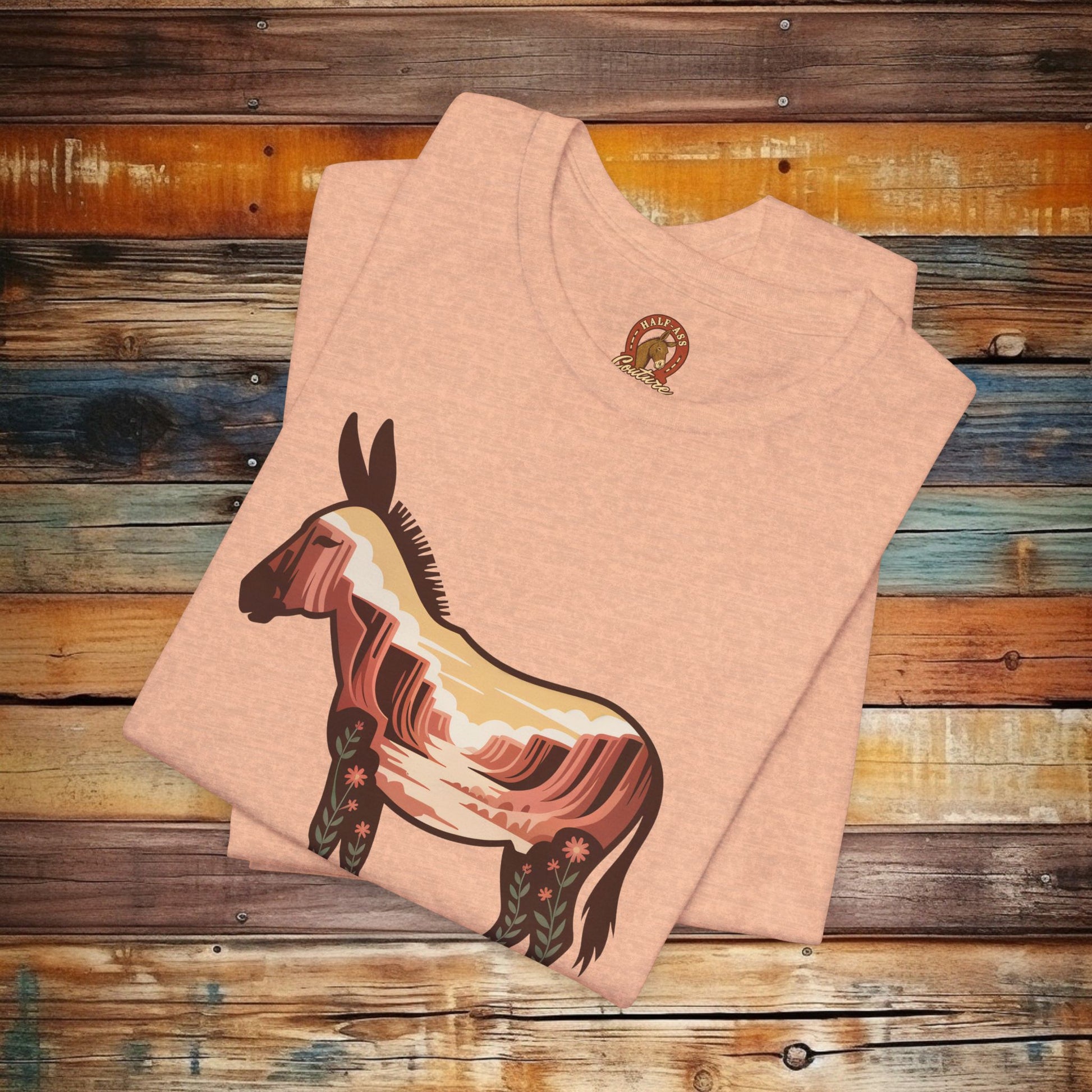 Heather Peach | Dust & Daydreams — Desert Donkey Jersey T-Shirt | T-Shirt