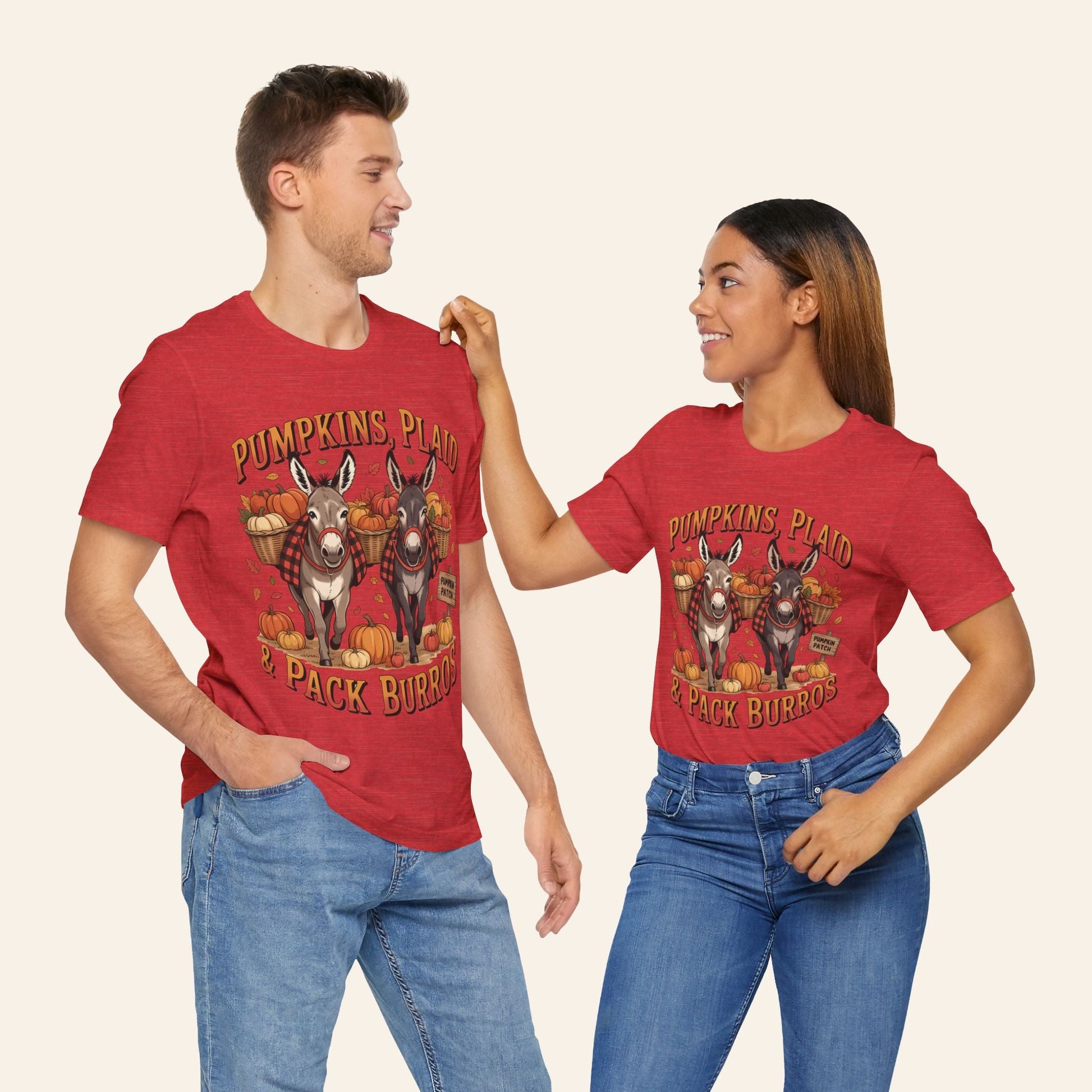 Pumpkins, Plaid & Pack Burros T-Shirt (Dark Set)