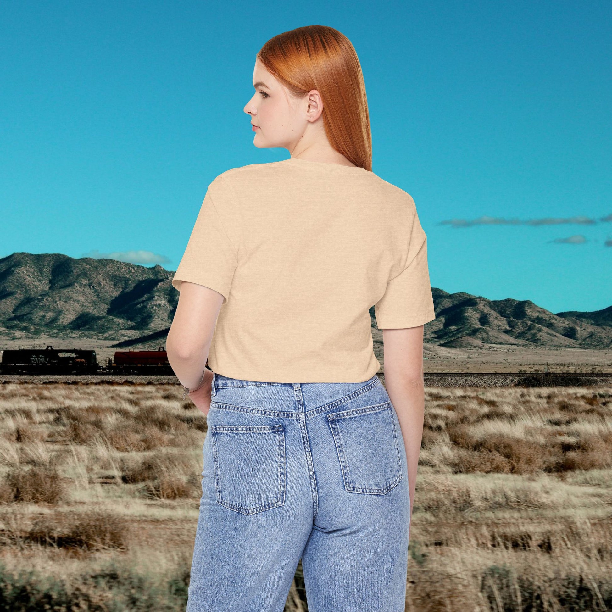 Heather Sand Dune | Dust & Daydreams — Desert Donkey Jersey T-Shirt | T-Shirt