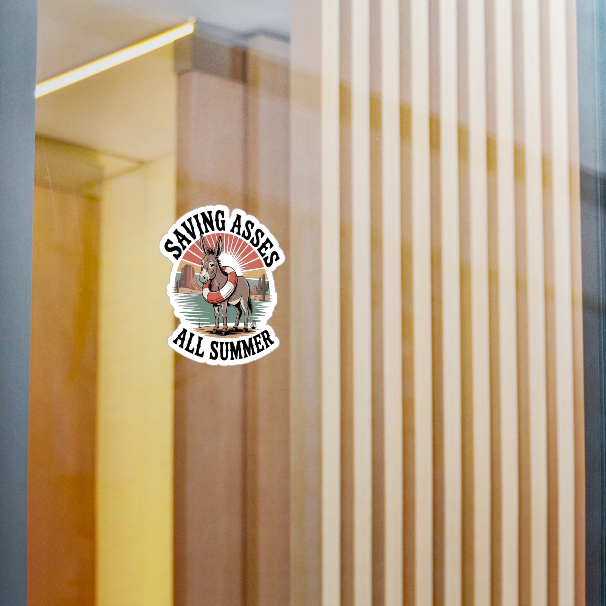 4" x 6" Kiss-Cut Satin | Saving Asses All Summer – Desert Donkey Rescue Sticker | Stickers