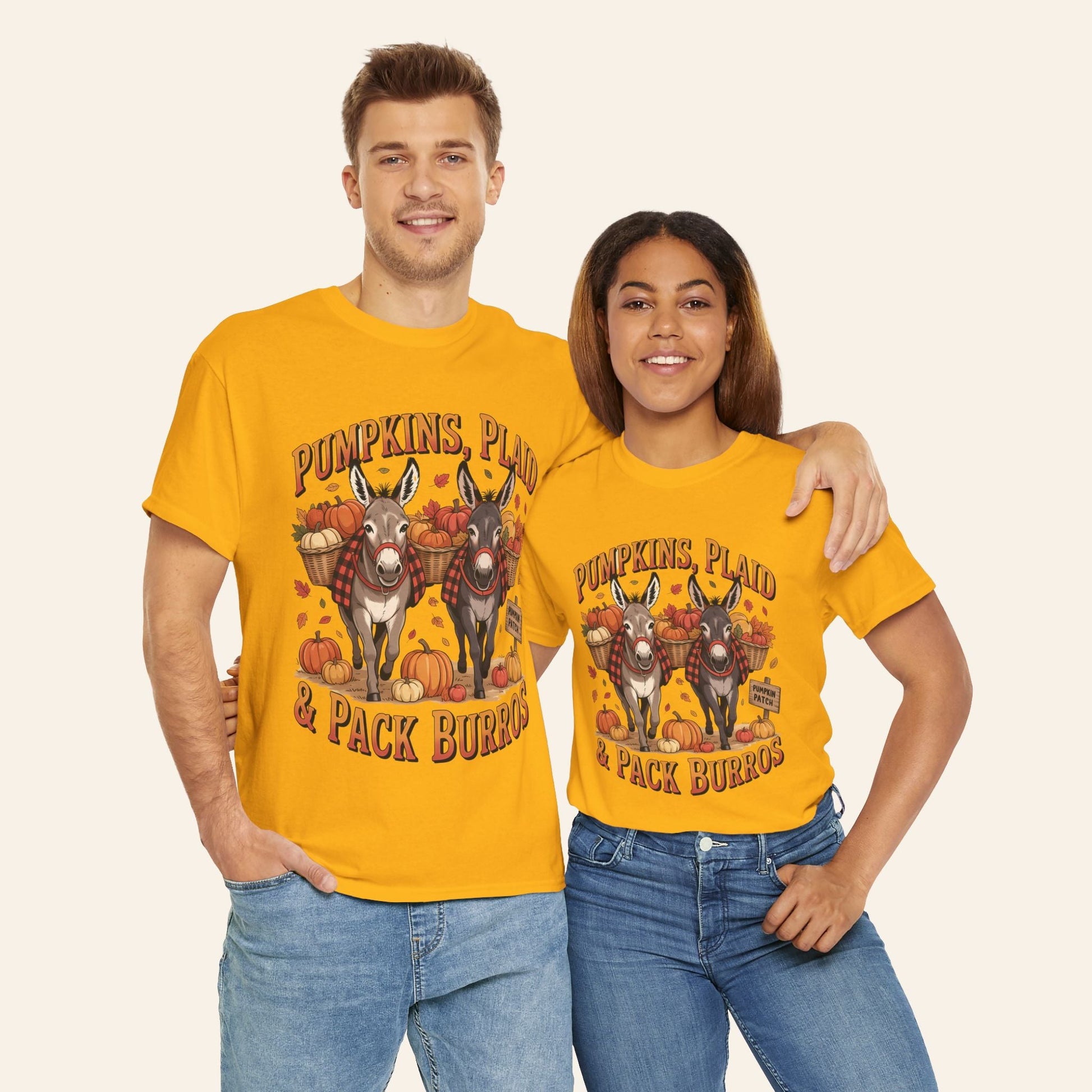 Pumpkins, Plaid, & Pack Burros T-Shirt (Heavy)