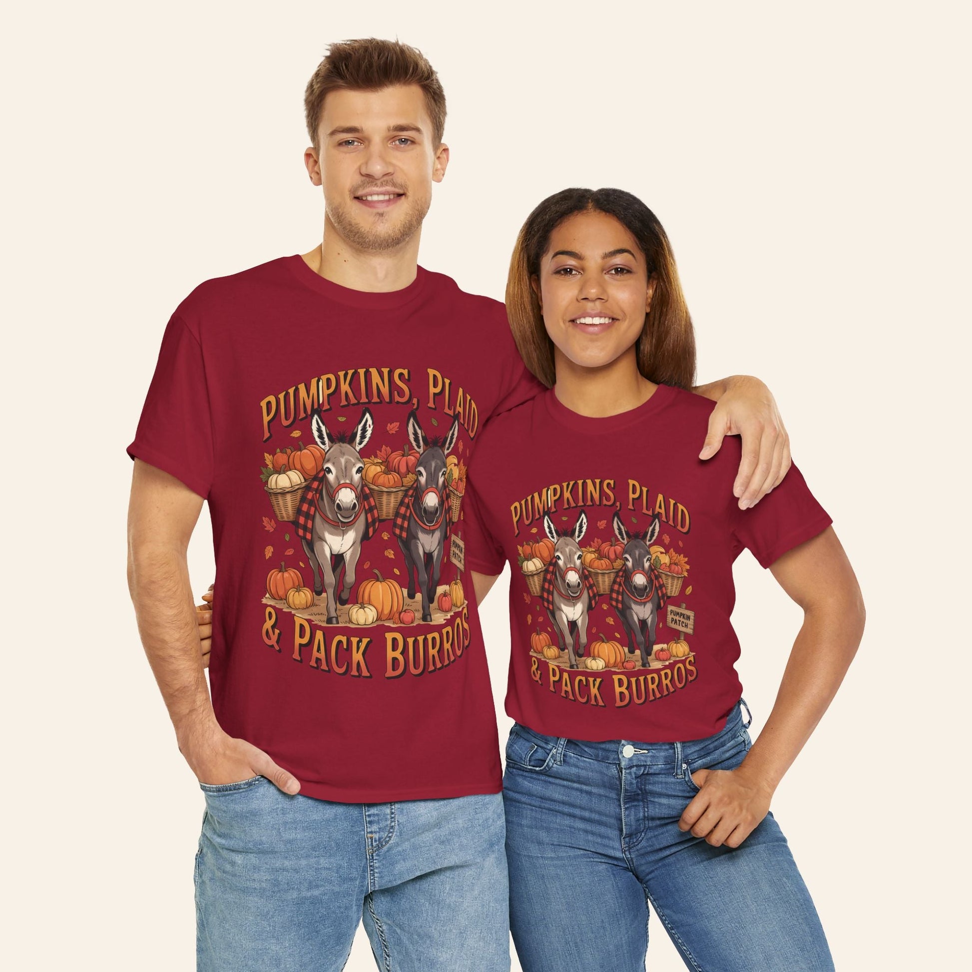 Pumpkins, Plaid, & Pack Burros T-Shirt (Heavy)