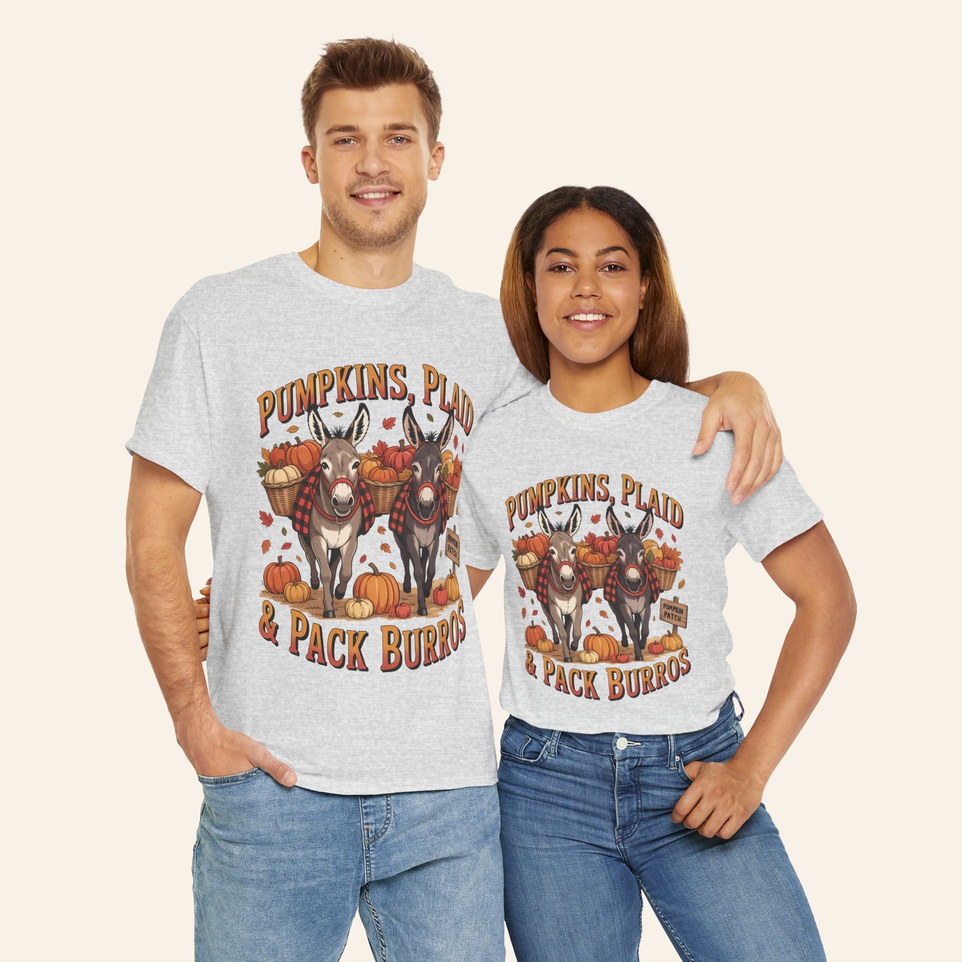Pumpkins, Plaid, & Pack Burros T-Shirt (Heavy)