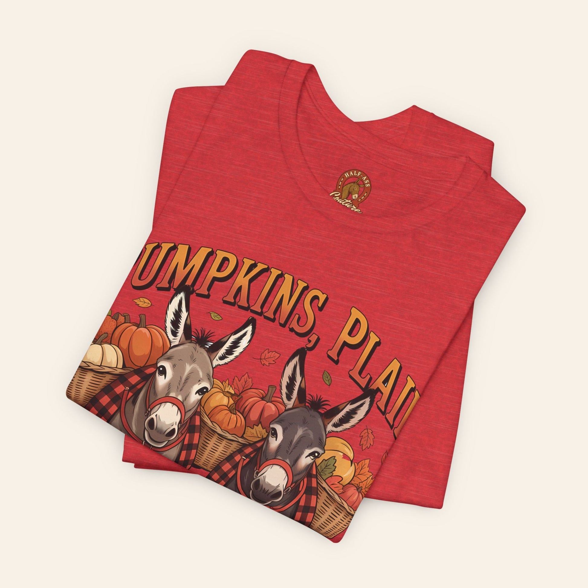 Pumpkins, Plaid & Pack Burros T-Shirt (Dark Set)
