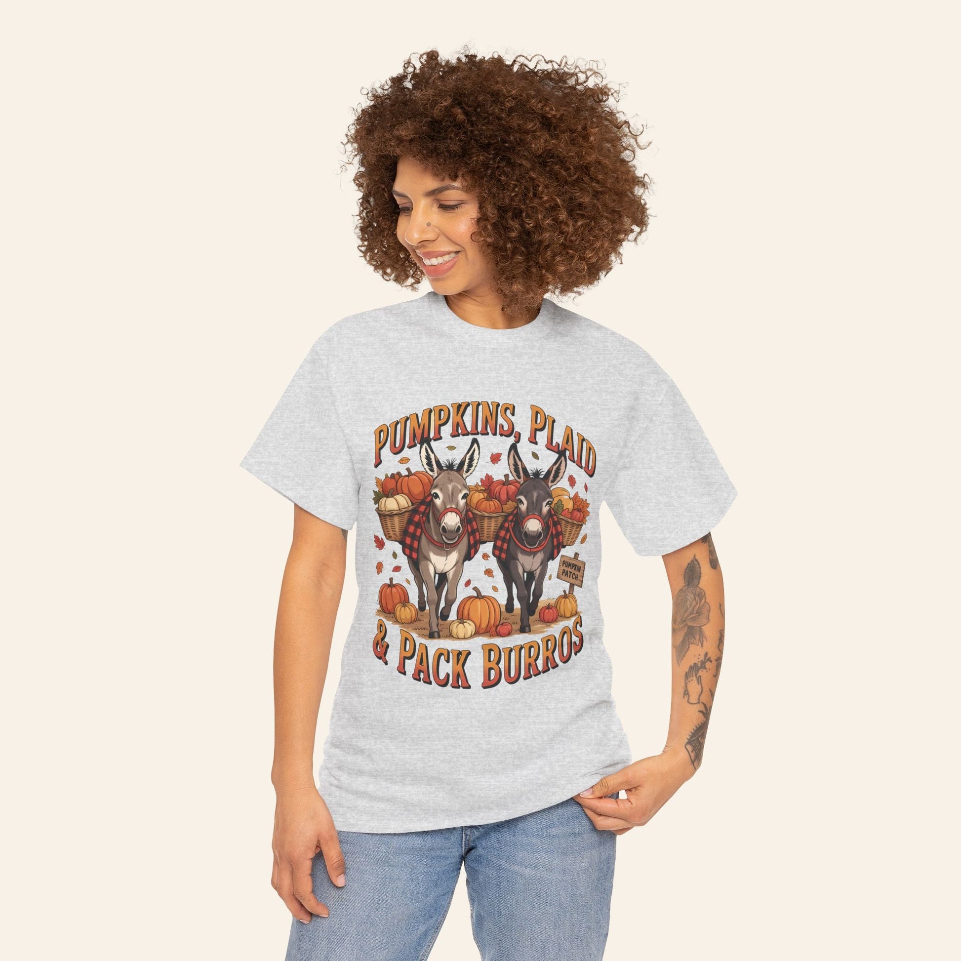 Pumpkins, Plaid, & Pack Burros T-Shirt (Heavy)