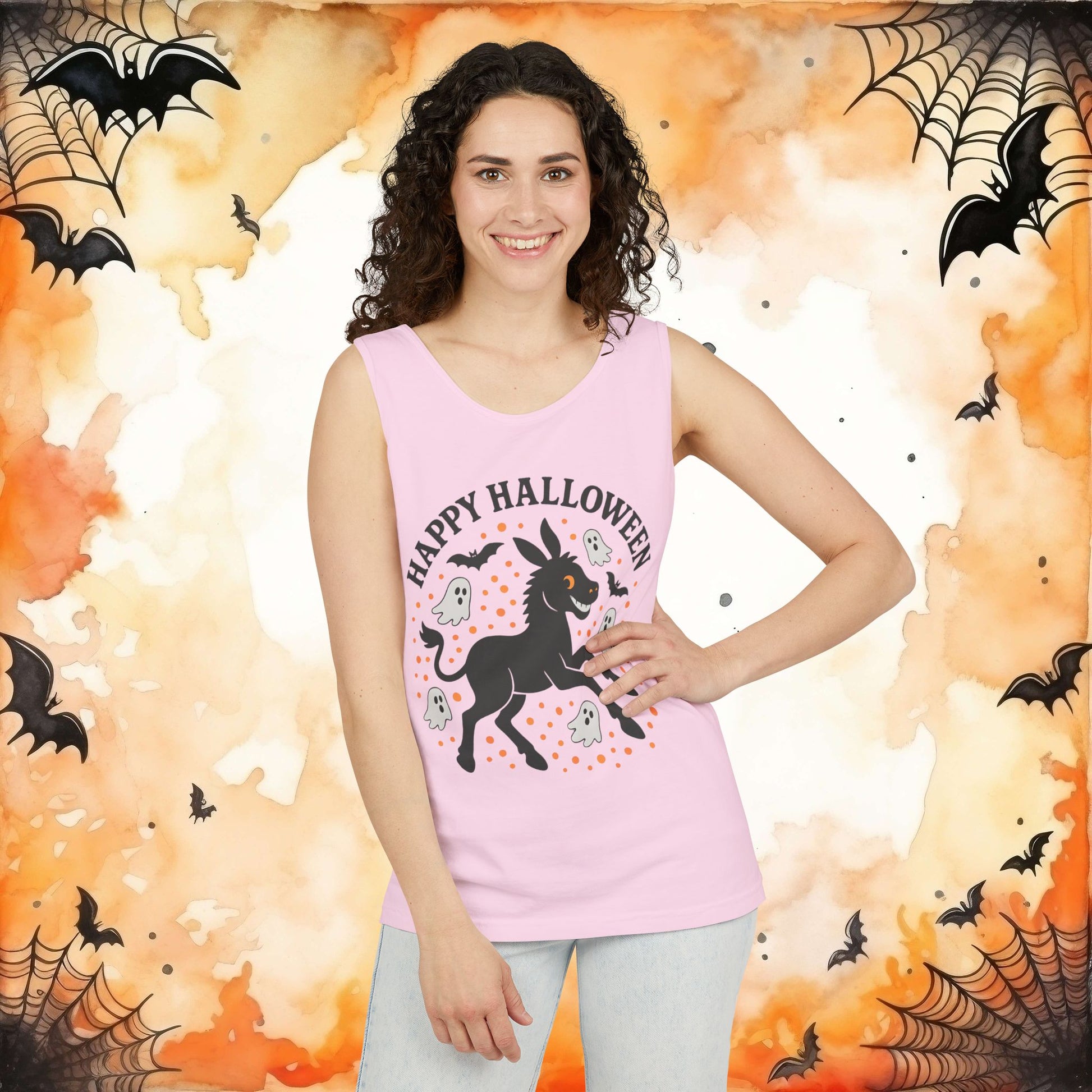 Blossom | Happy Halloween Spooky Donkey Tank Top | Tank Top