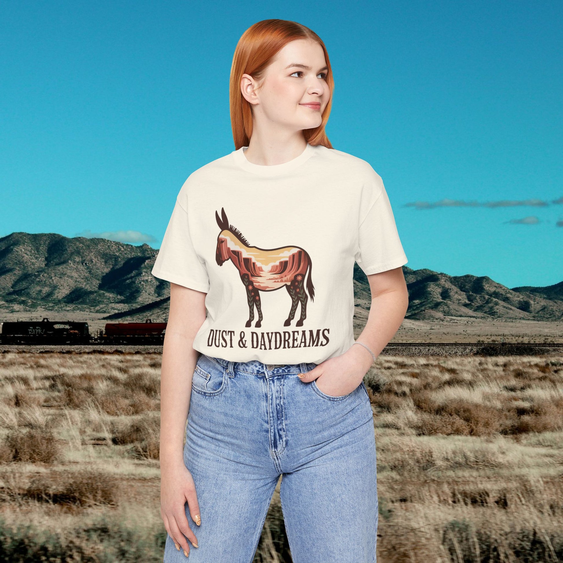 Natural | Dust & Daydreams — Desert Donkey Jersey T-Shirt | T-Shirt