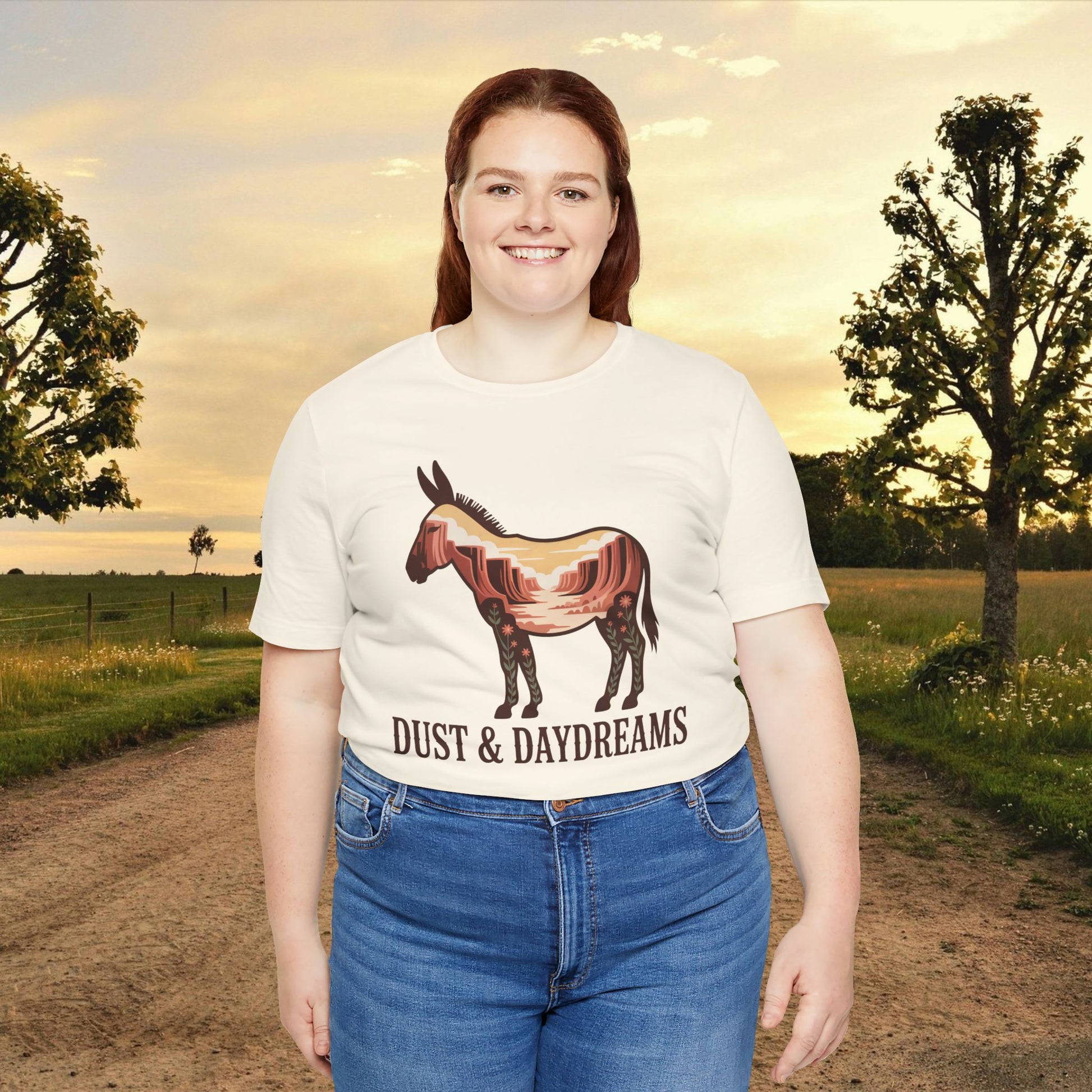 Natural | Dust & Daydreams — Desert Donkey Jersey T-Shirt | T-Shirt