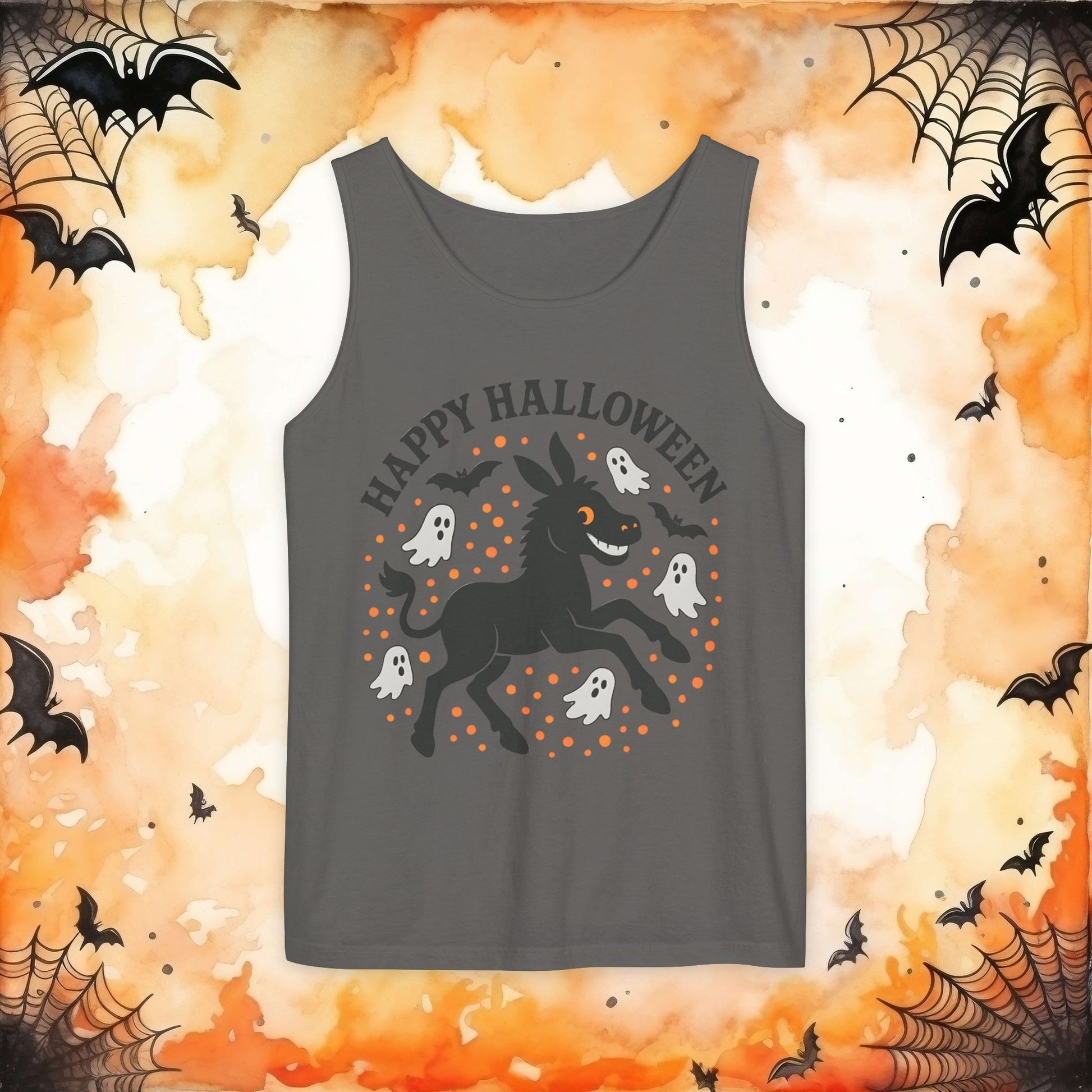 Pepper | Happy Halloween Spooky Donkey Tank Top | Tank Top