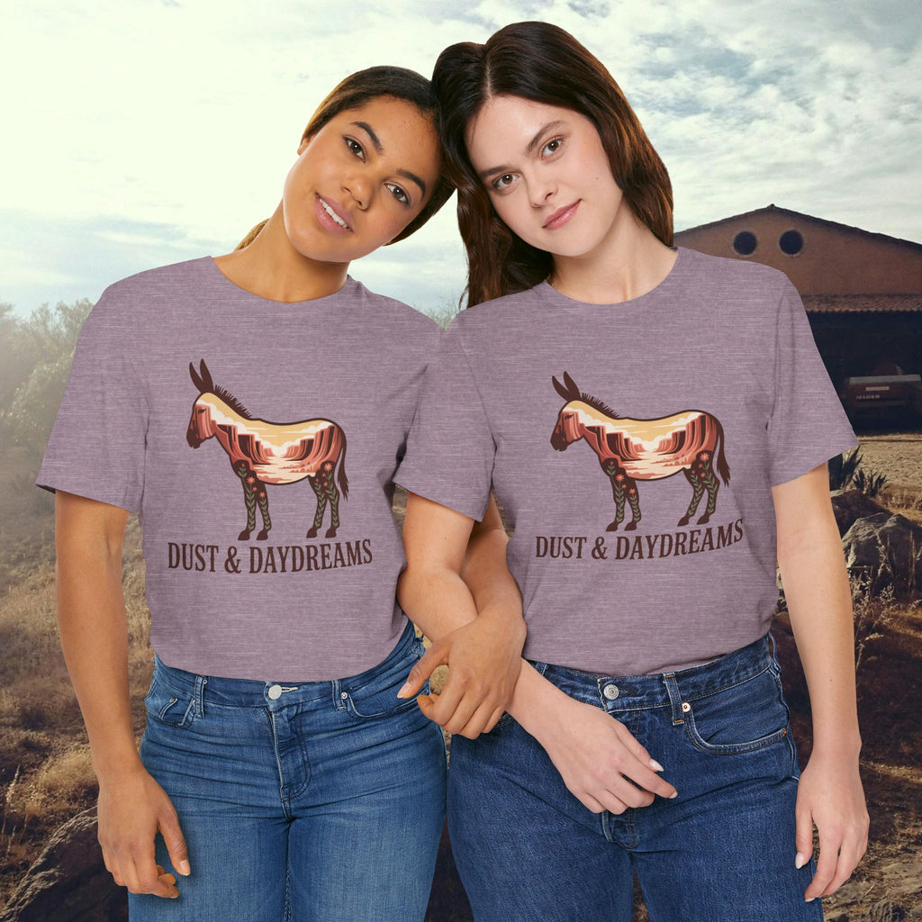 Heather Purple | Dust & Daydreams — Desert Donkey Jersey T-Shirt | T-Shirt