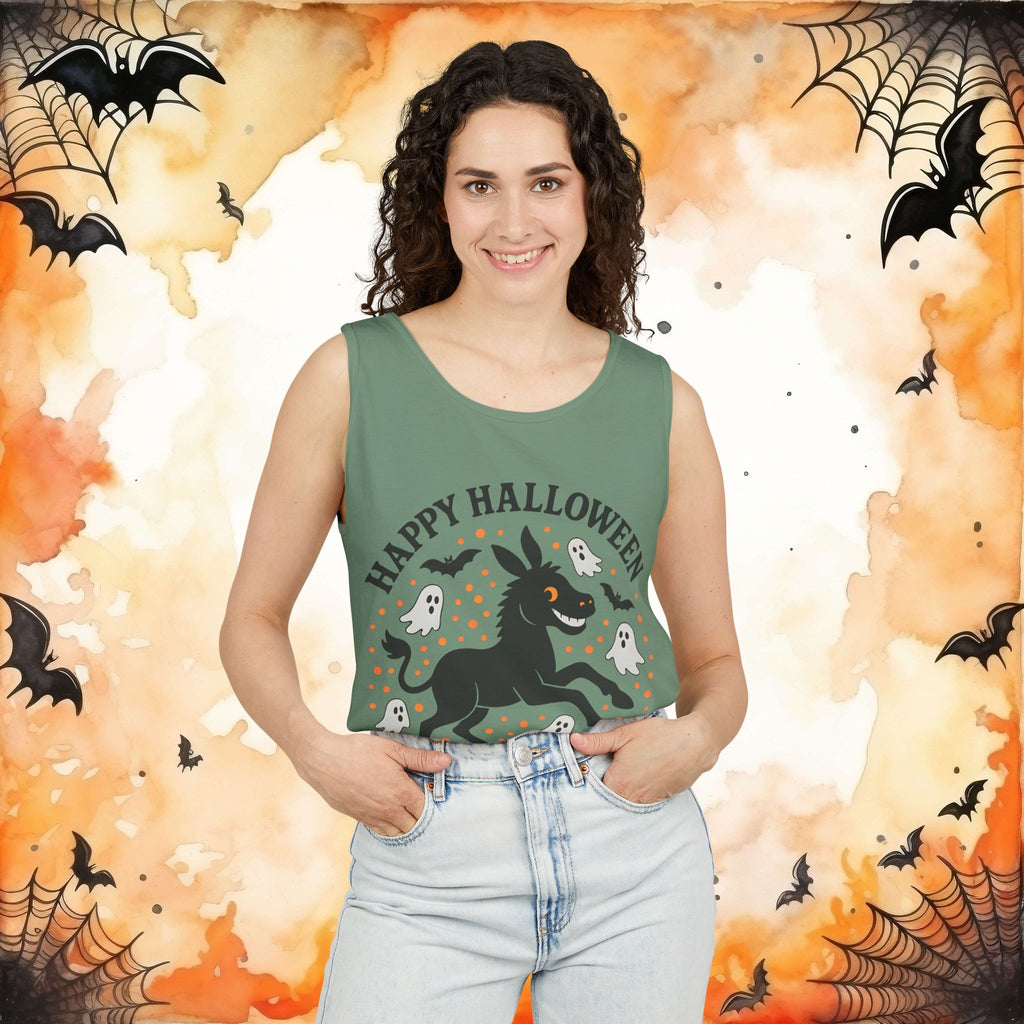 Blossom | Happy Halloween Spooky Donkey Tank Top | Tank Top