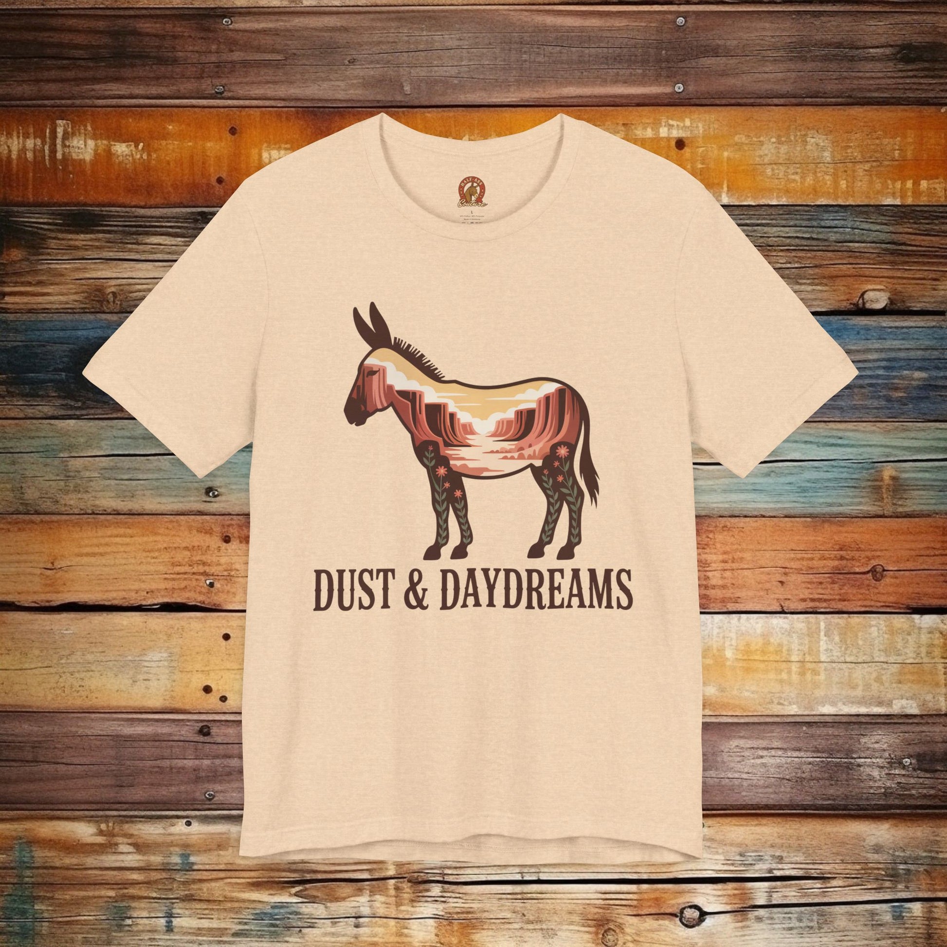 Heather Sand Dune | Dust & Daydreams — Desert Donkey Jersey T-Shirt | T-Shirt