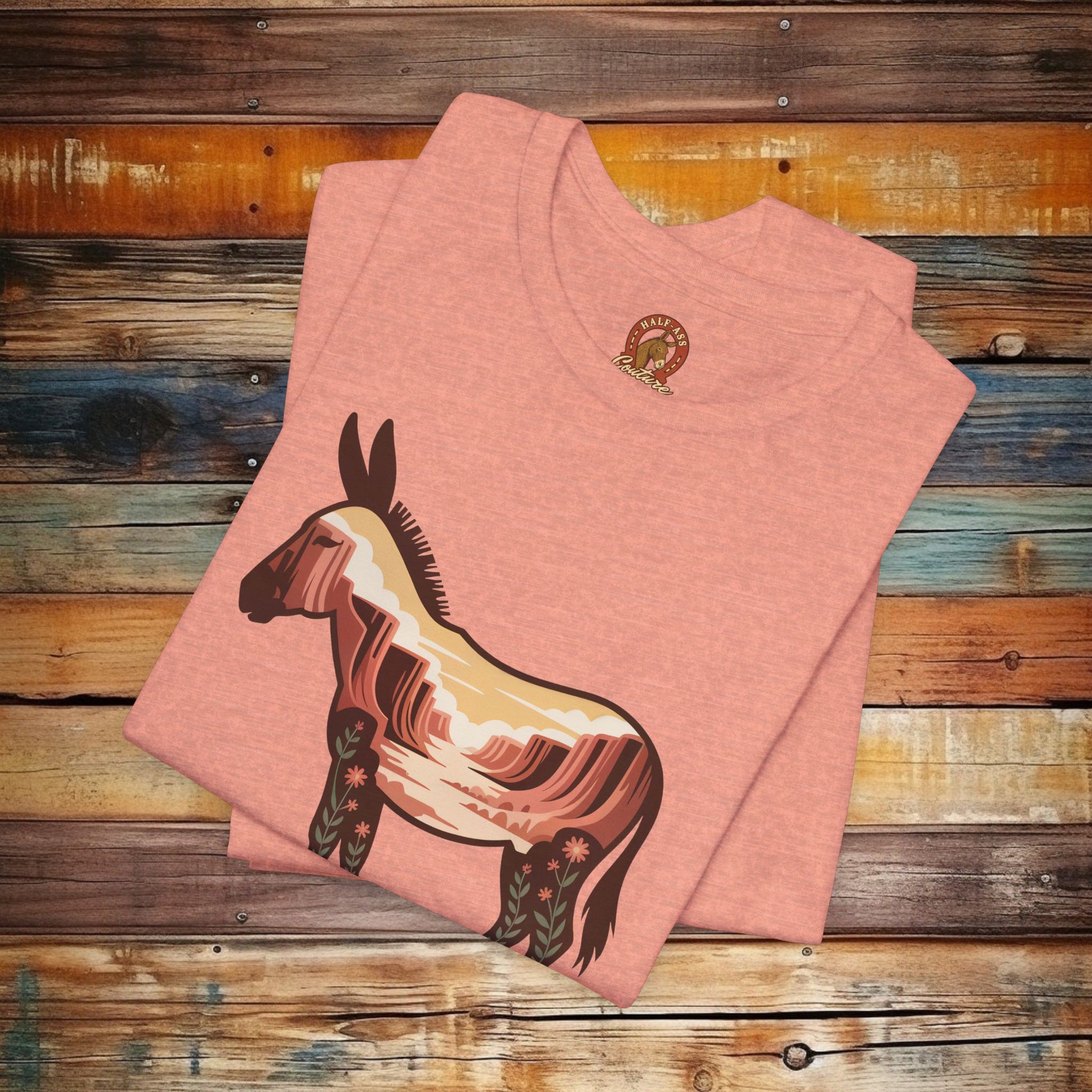Heather Peach | Dust & Daydreams — Desert Donkey Jersey T-Shirt | T-Shirt
