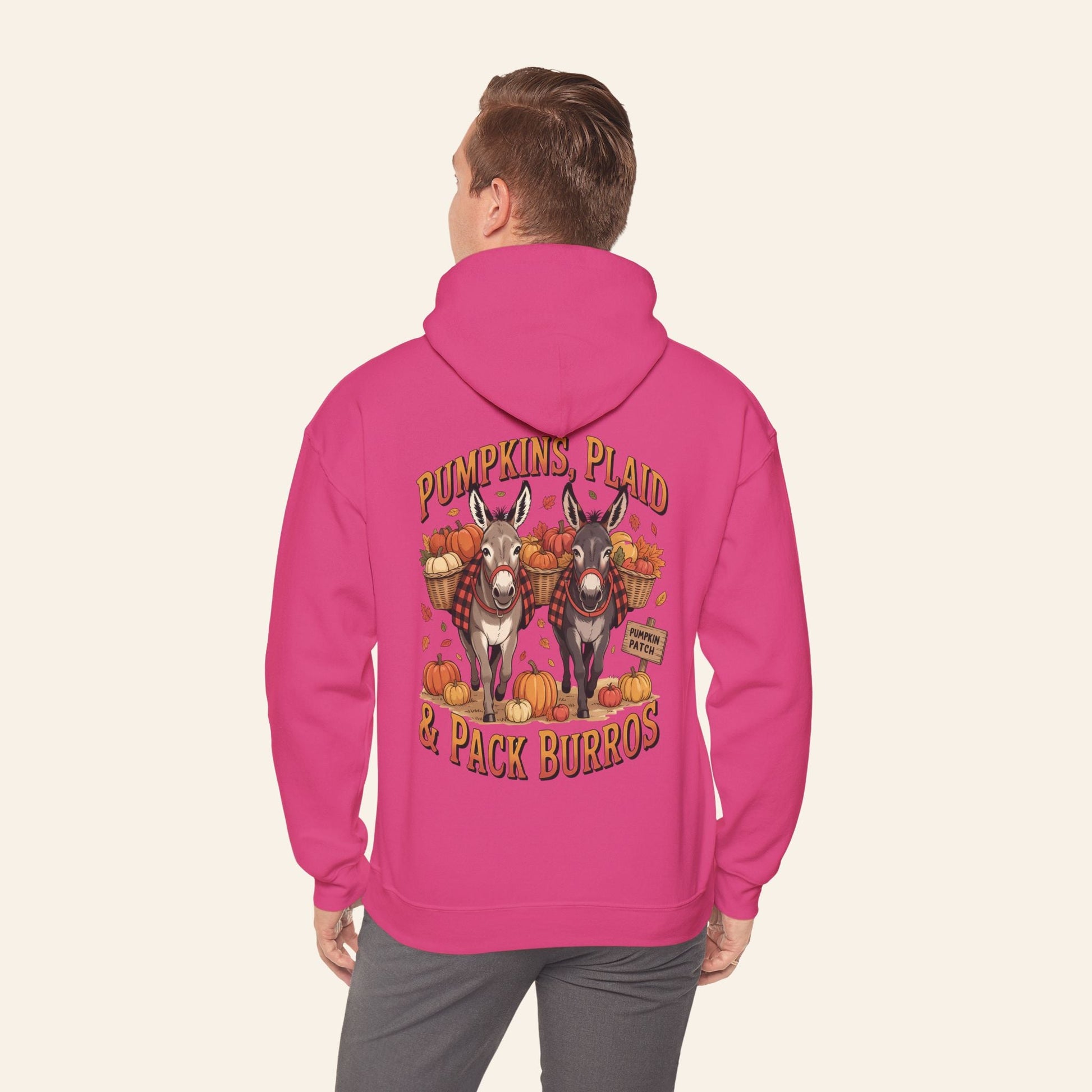 Pumpkins, Plaid & Pack Burros Hoodie