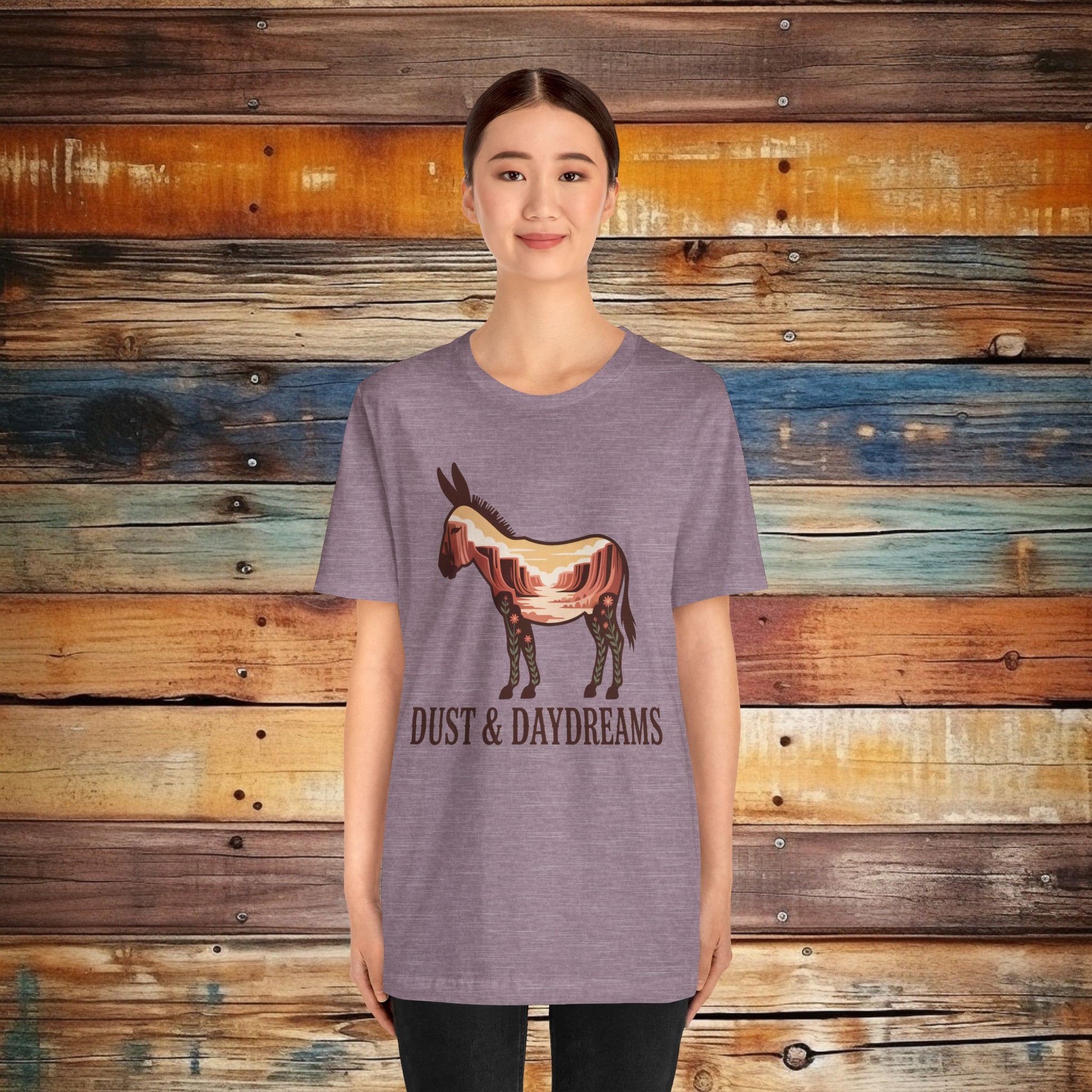 Heather Purple | Dust & Daydreams — Desert Donkey Jersey T-Shirt | T-Shirt