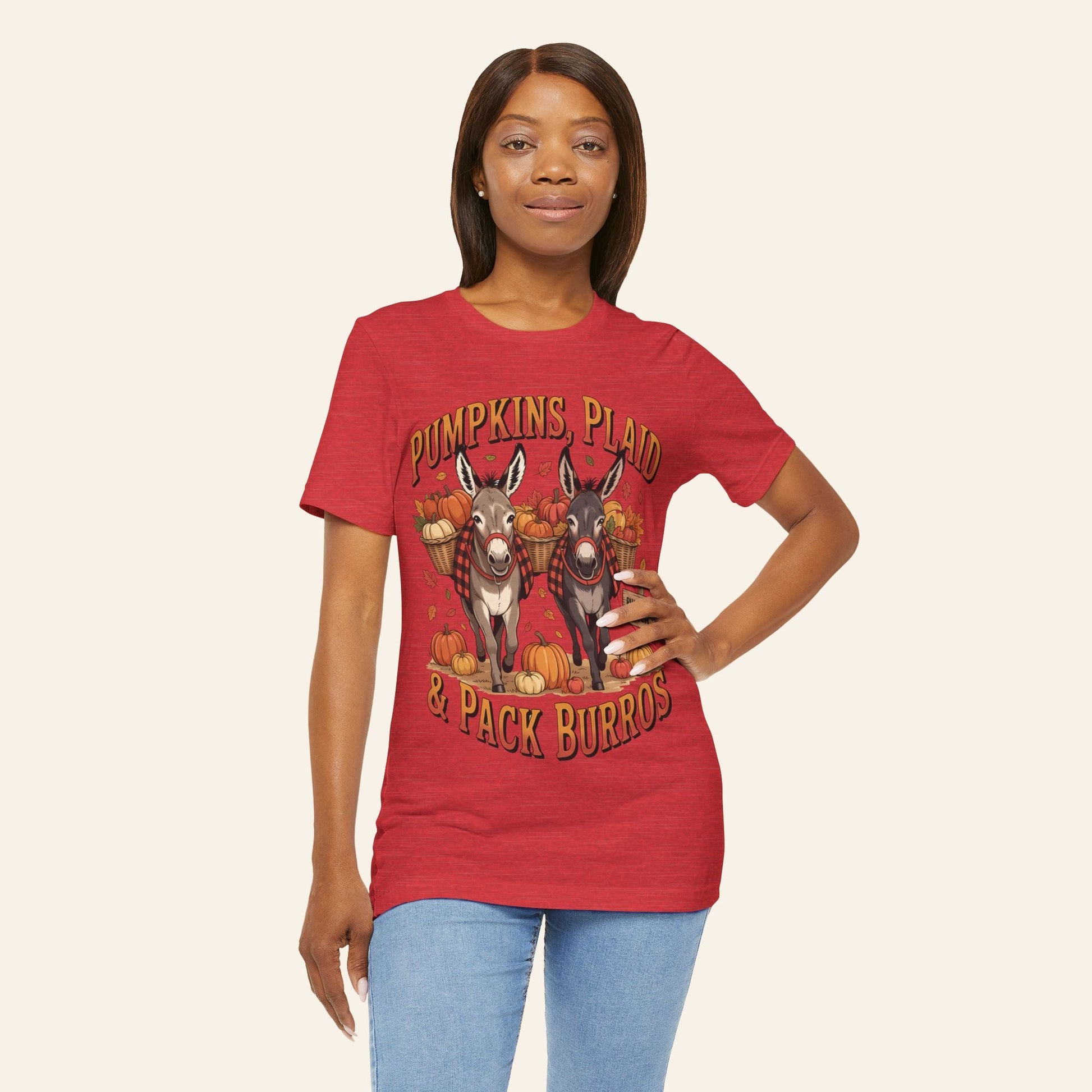 Pumpkins, Plaid & Pack Burros T-Shirt (Dark Set)