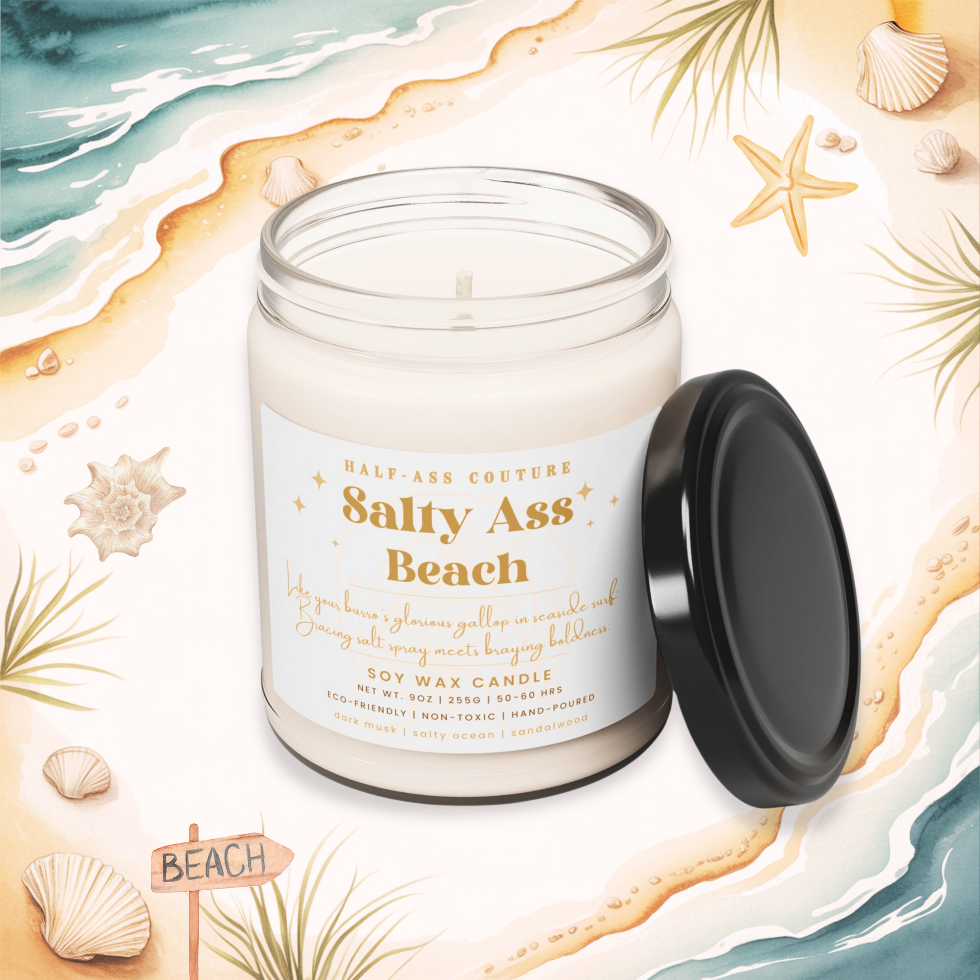 Salty Ass Beach 9oz | Salty Ass Beach Candle | Candle