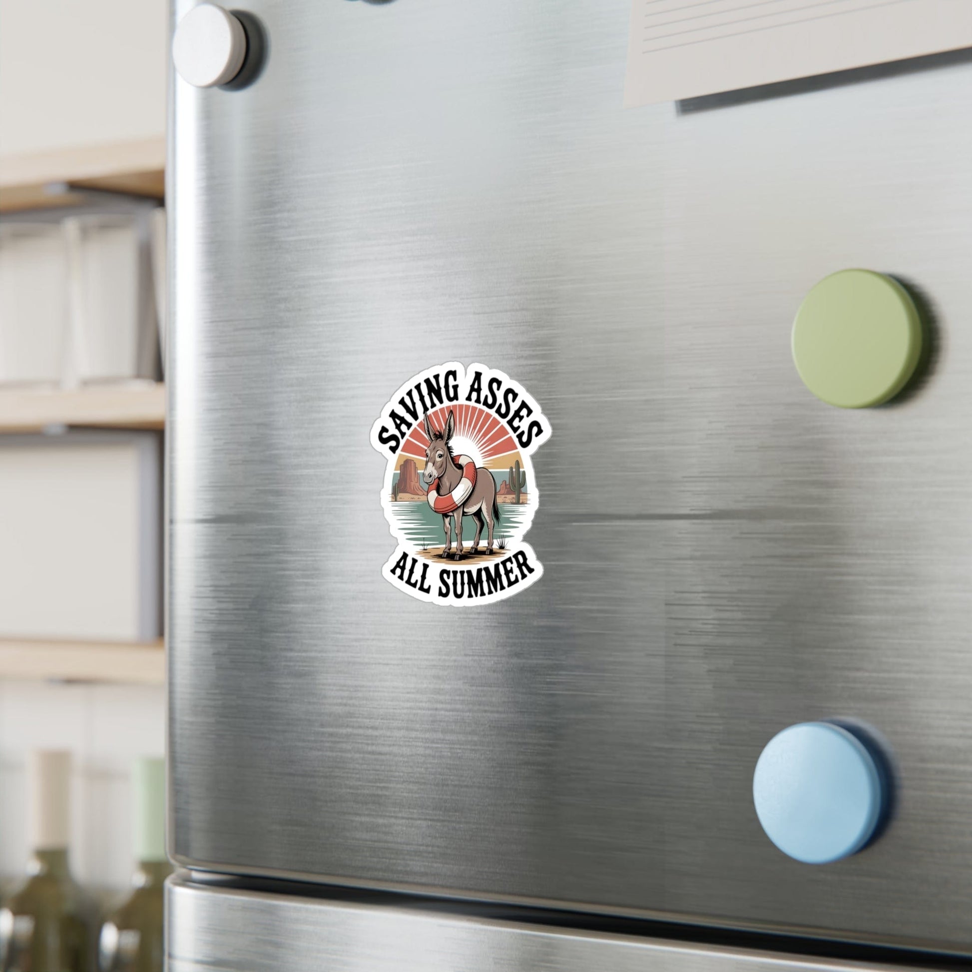 Stickers Saving Asses All Summer – Desert Donkey Rescue Sticker