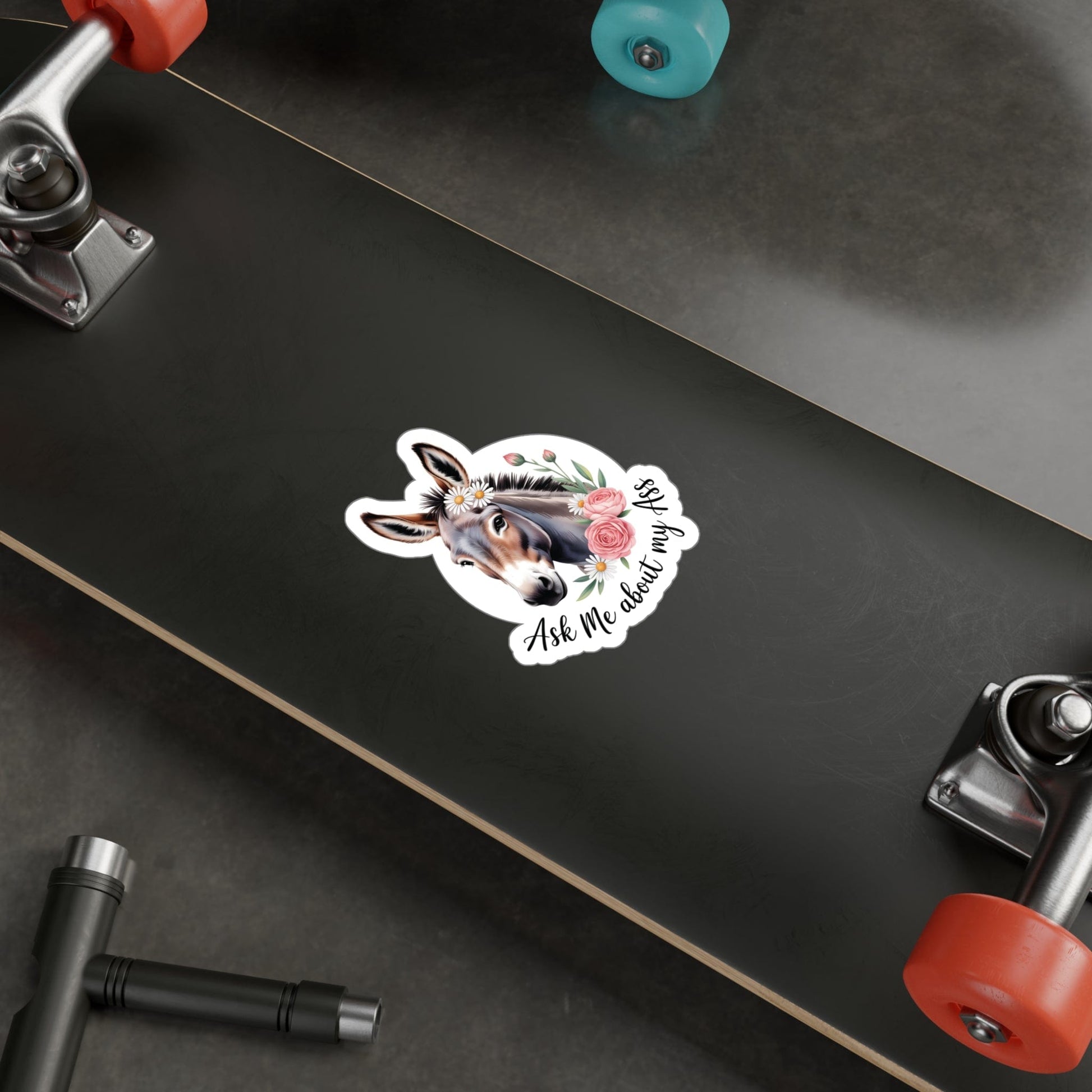 Stickers Ask Me About My Ass – Floral Donkey & Mule Sticker