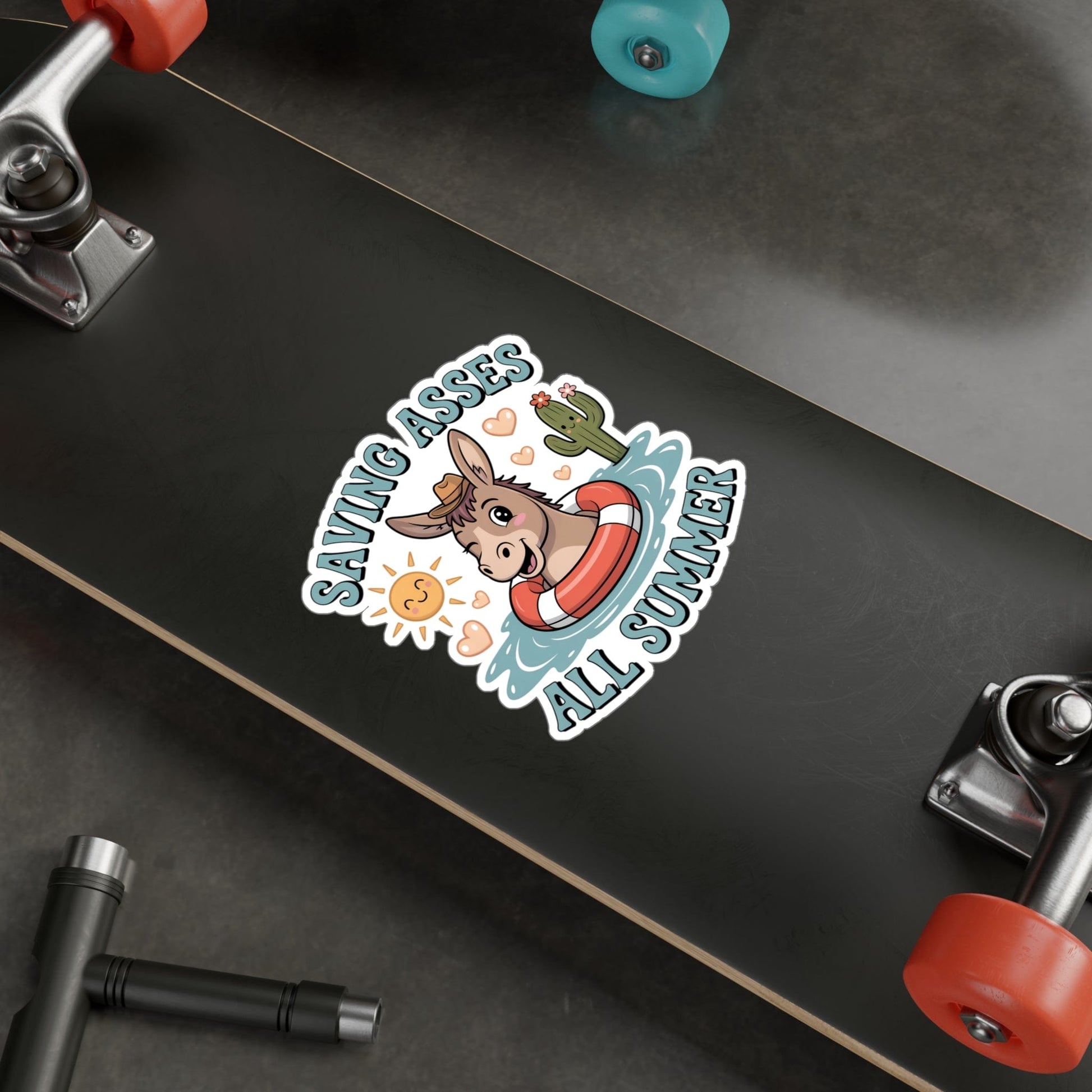 Stickers Saving Asses All Summer – Cowboy Donkey Rescue Sticker