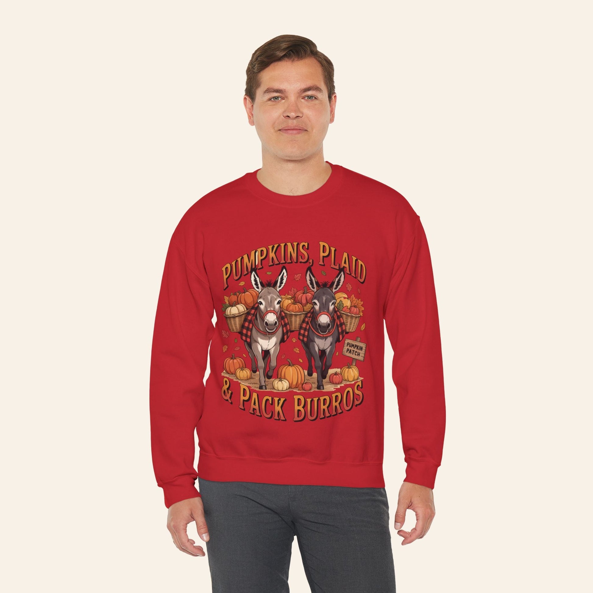 Sweatshirt Pumpkins, Plaid & Pack Burros Cozy Fall Sweatshirt