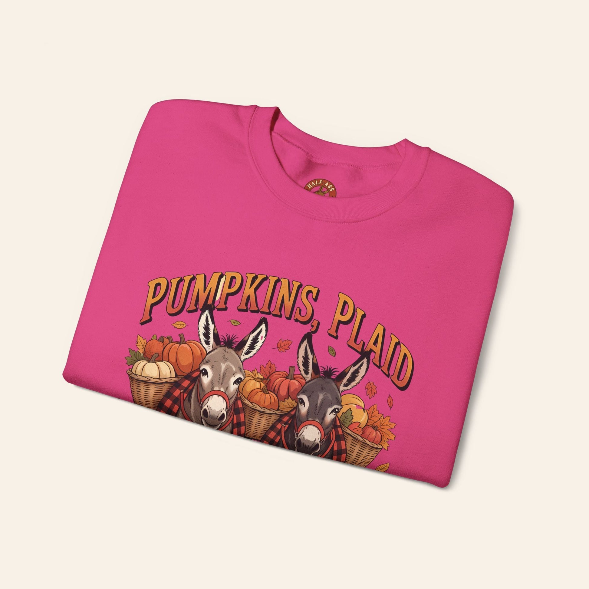 Sweatshirt Pumpkins, Plaid & Pack Burros Cozy Fall Sweatshirt