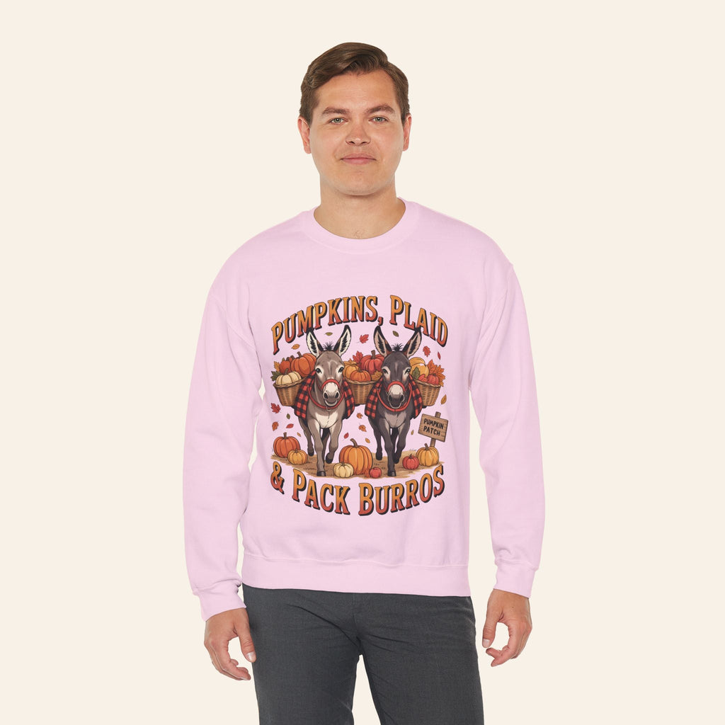 Sweatshirt Pumpkins, Plaid & Pack Burros Cozy Fall Sweatshirt