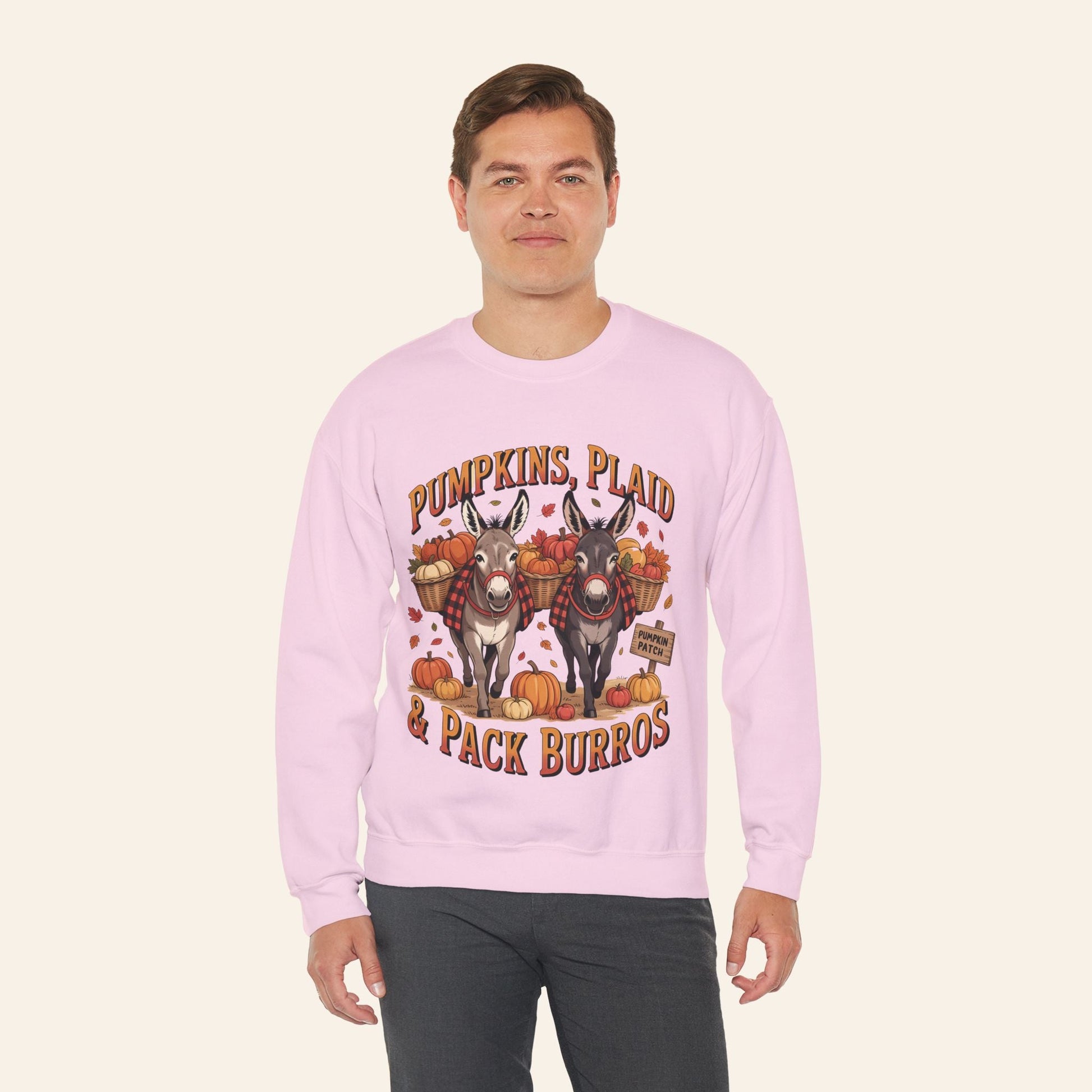 Sweatshirt Pumpkins, Plaid & Pack Burros Cozy Fall Sweatshirt