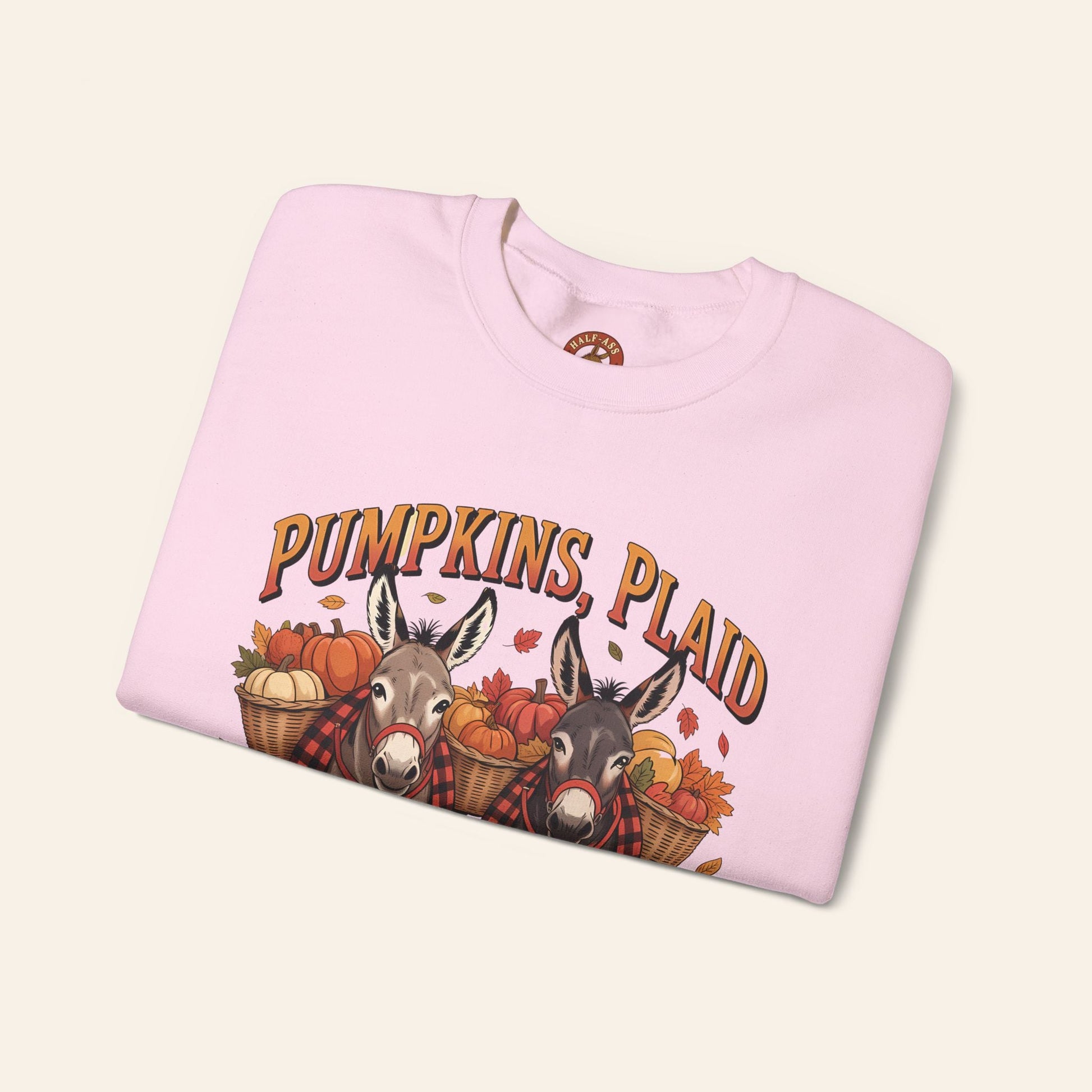 Sweatshirt Pumpkins, Plaid & Pack Burros Cozy Fall Sweatshirt