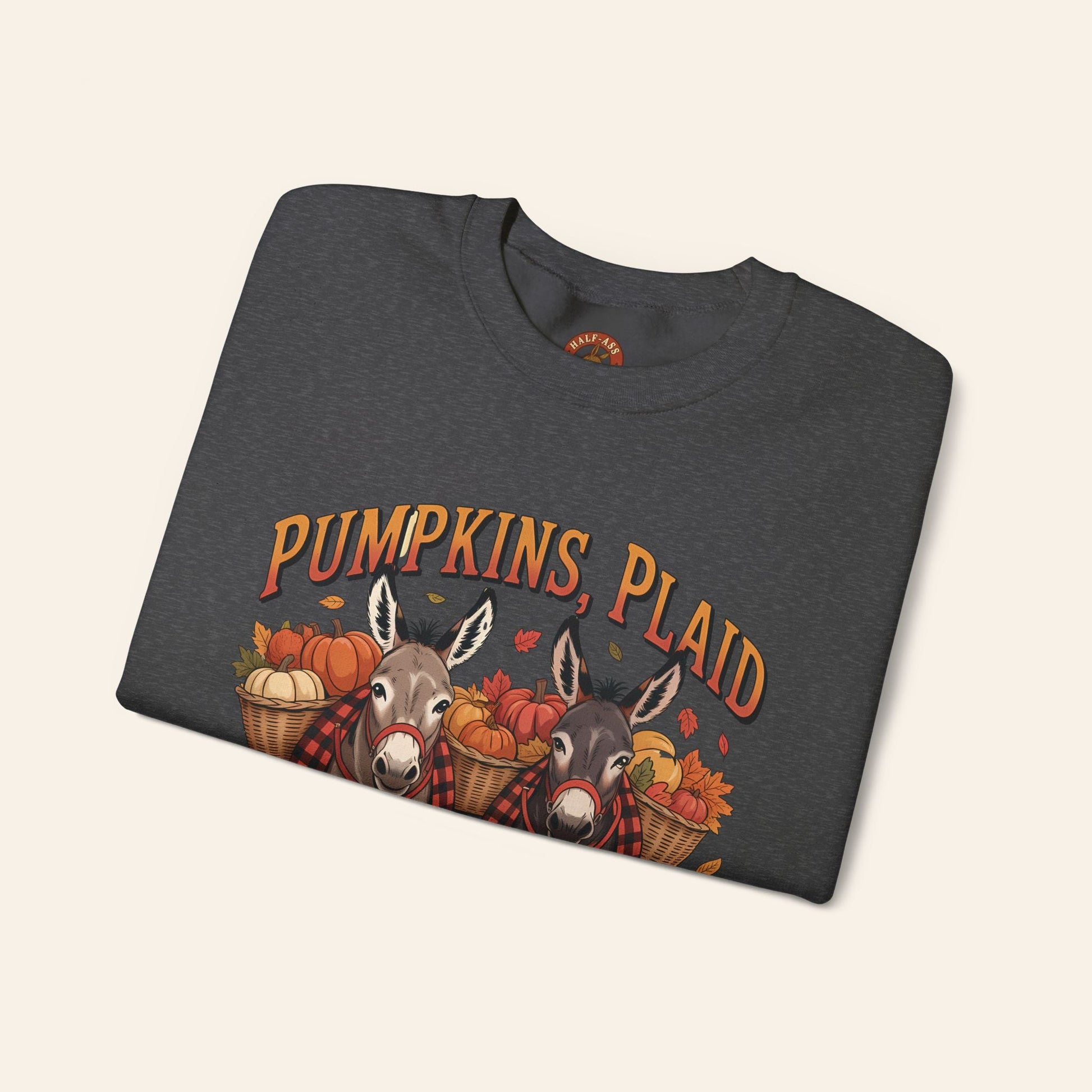 Sweatshirt Pumpkins, Plaid & Pack Burros Cozy Fall Sweatshirt